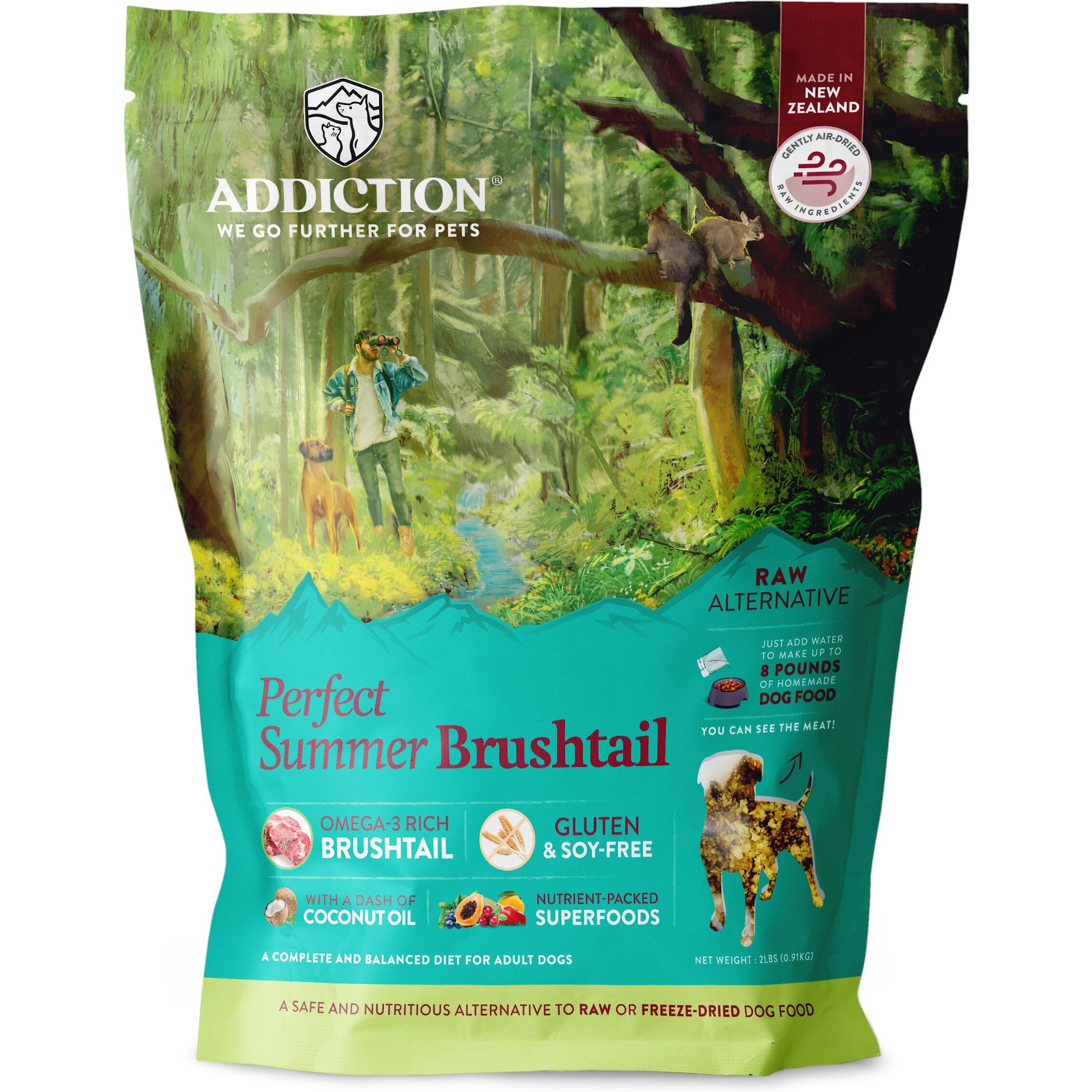 Addiction Perfect Summer Brushtail Raw Dehydrated Dog Food