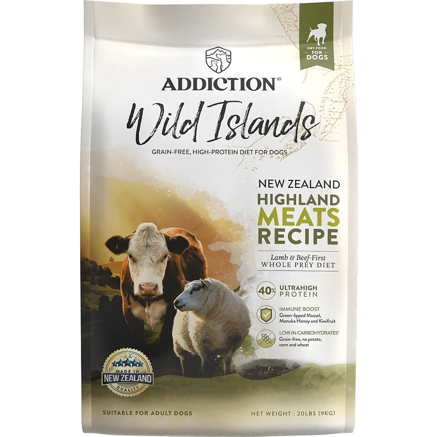 Addiction Premium Wild Islands Highland Adult Grain-Free & High-Protein Meat Recipe Dry Dog Food