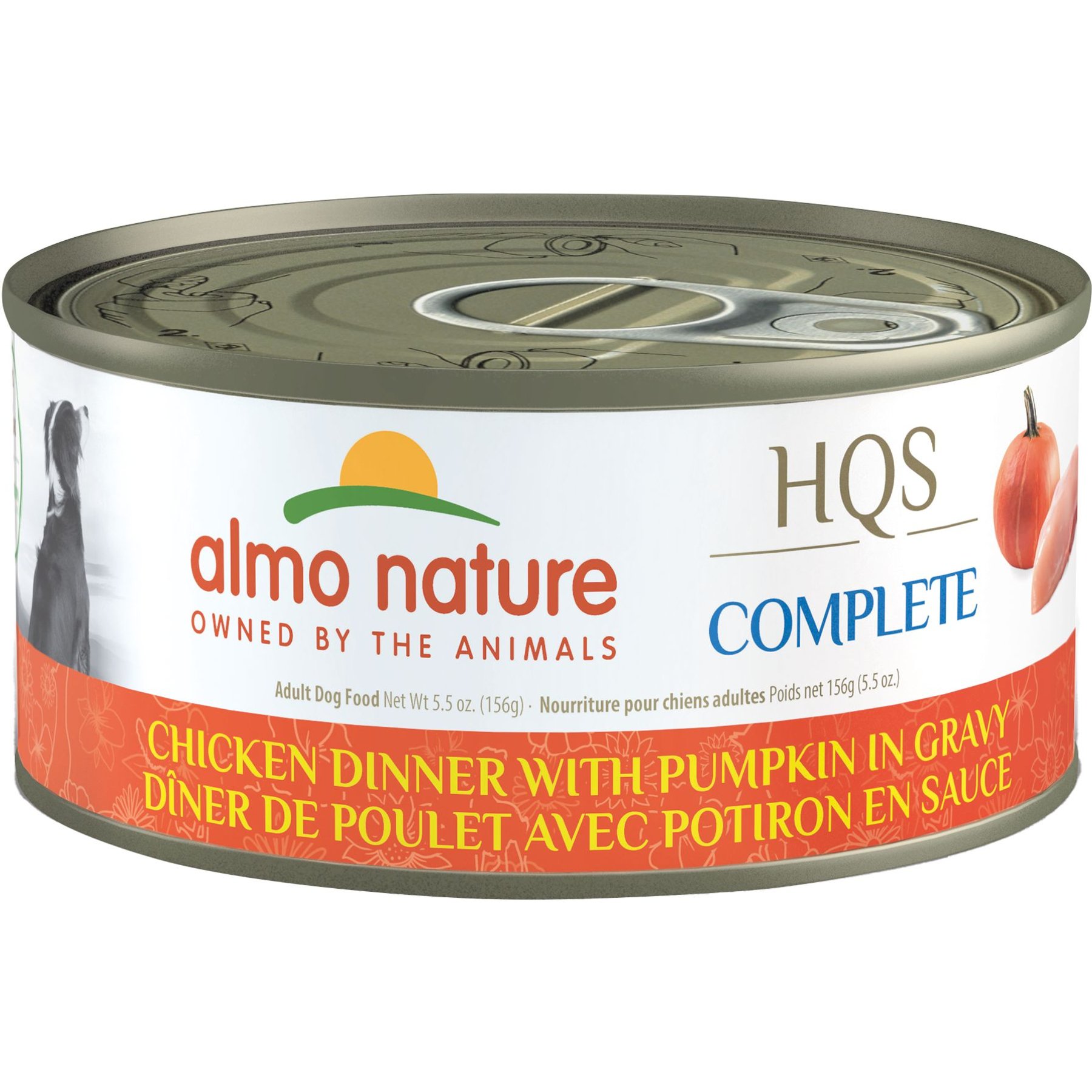 Almo Nature HQS Complete Chicken Dinner with Pumpkin Dog Food, 5.5-oz, case of 12