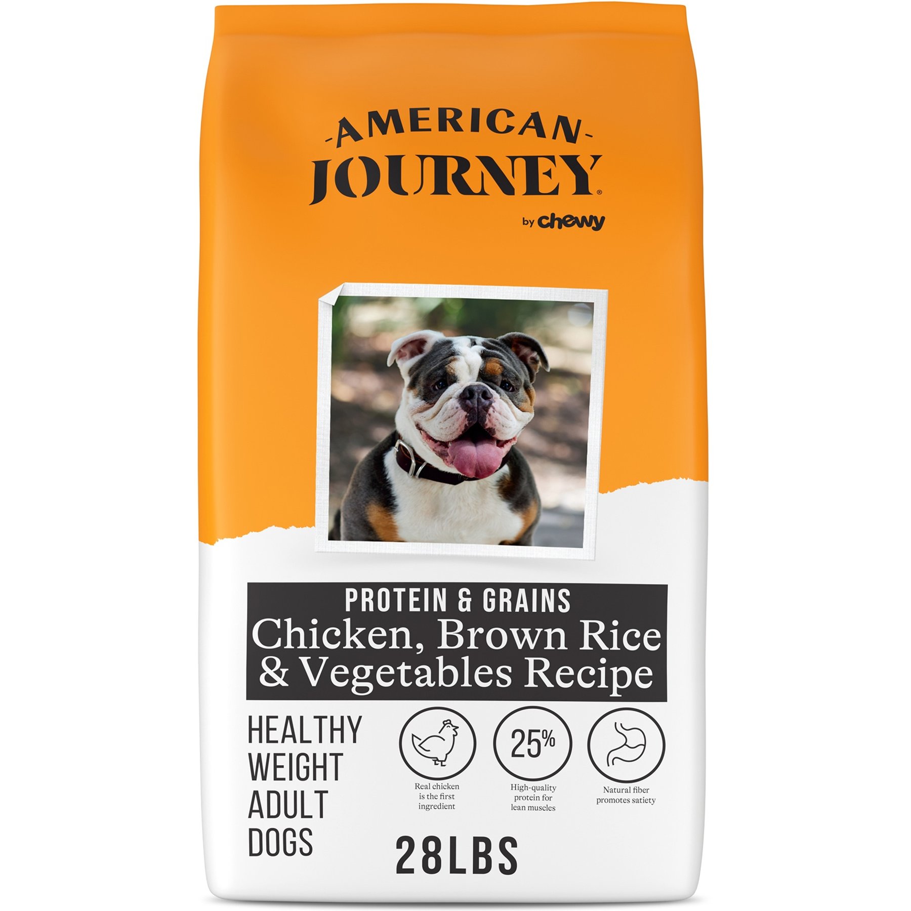 American Journey Protein & Grains Healthy Weight Chicken, Brown Rice & Vegetables Recipe Dry Dog Food