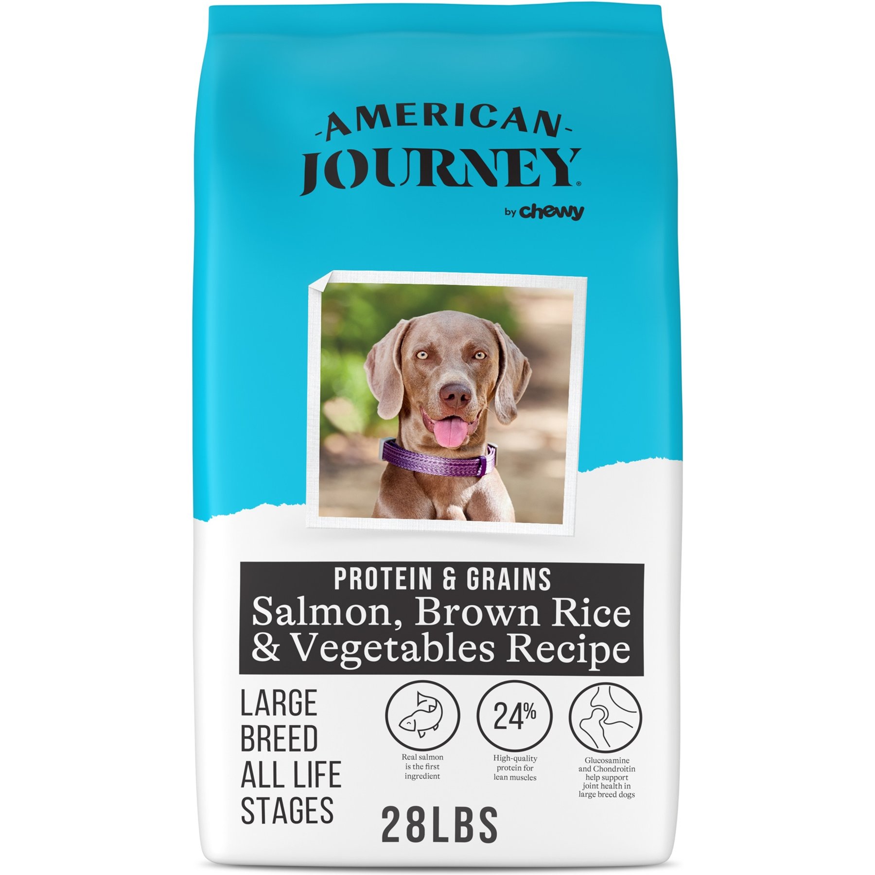 American Journey Protein & Grains Large Breed Salmon, Brown Rice & Vegetables Recipe Dry Dog Food