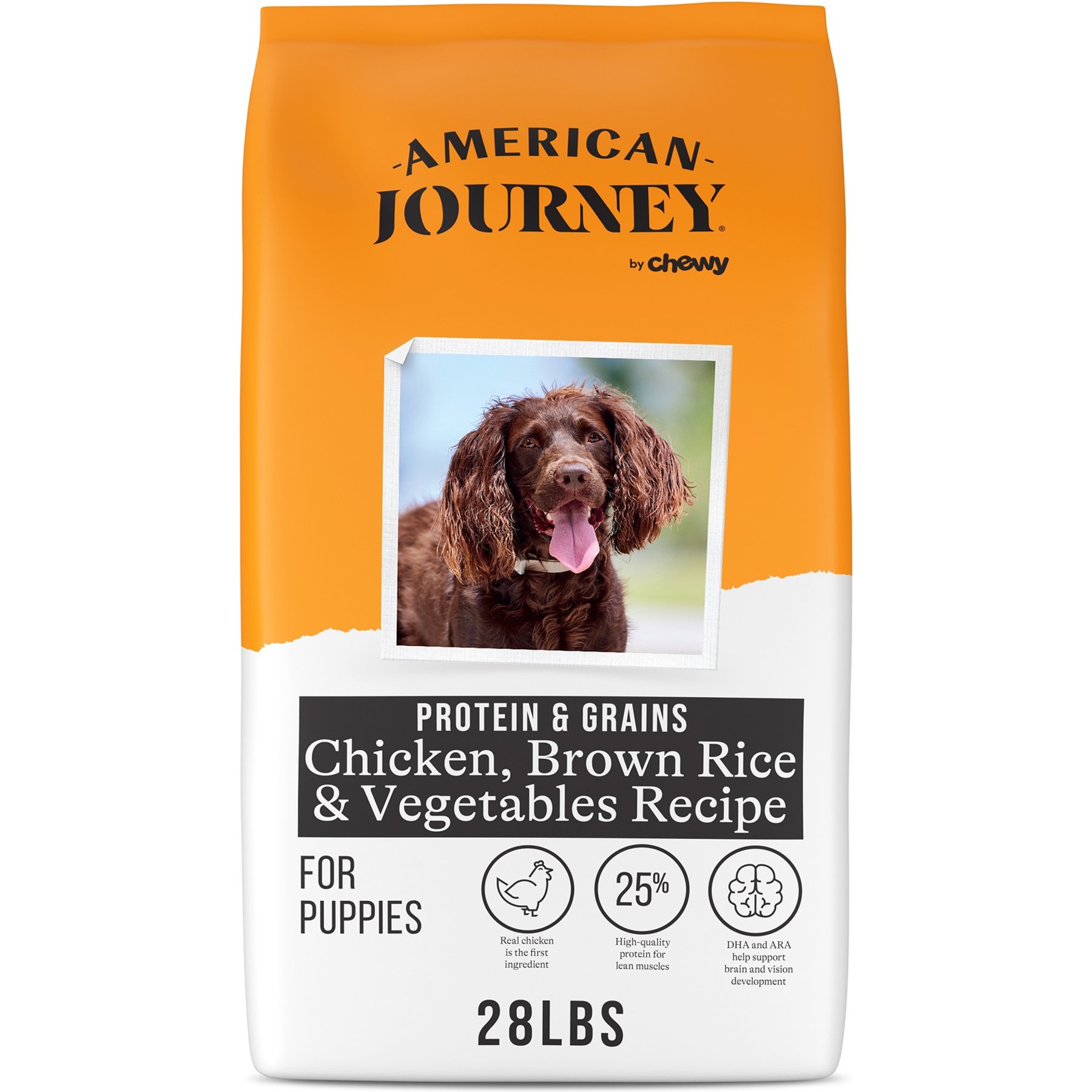 American Journey Protein & Grains Puppy Chicken, Brown Rice & Vegetables Recipe Dog Food