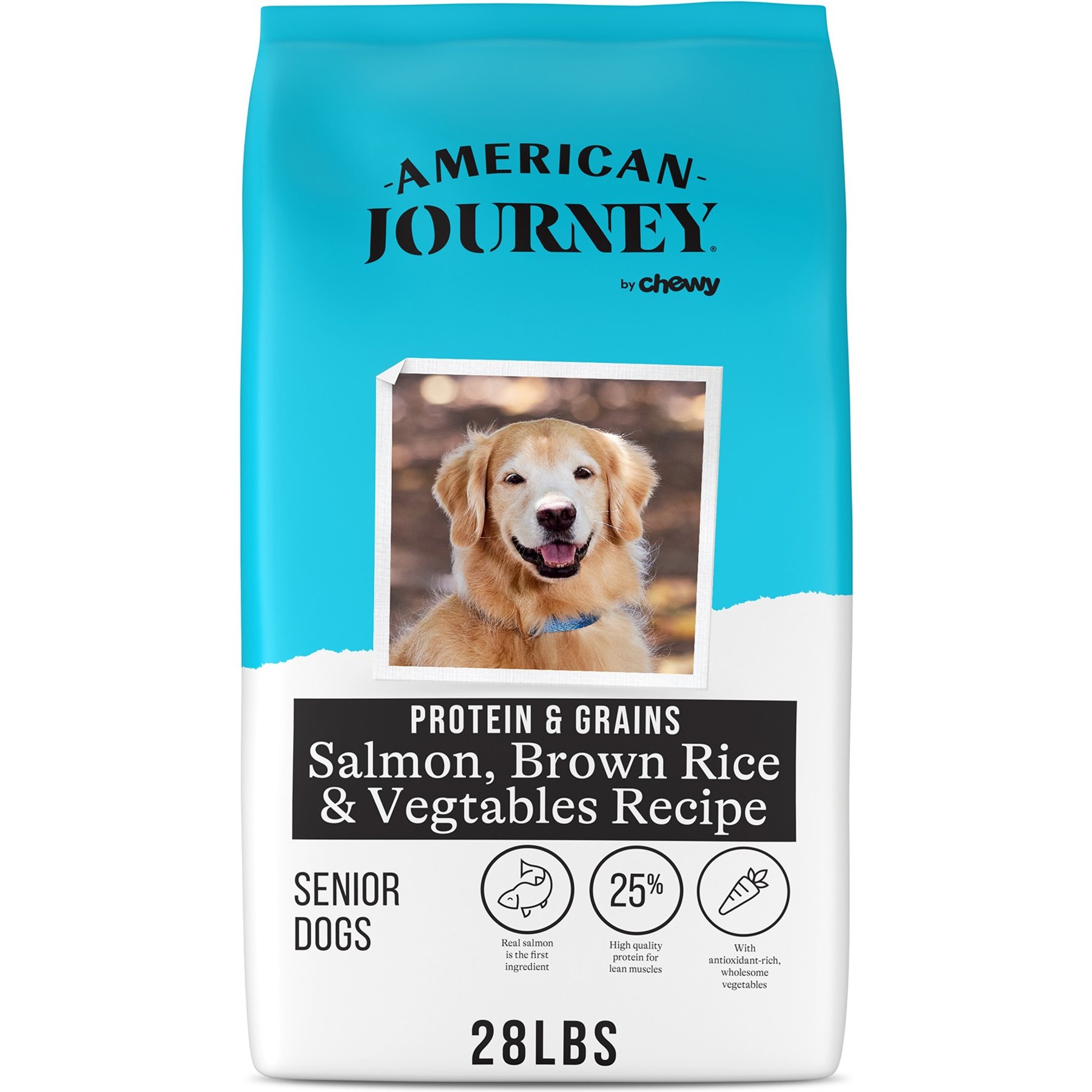 American Journey Protein & Grains Senior Salmon, Brown Rice & Vegetables Recipe Dry Dog Food