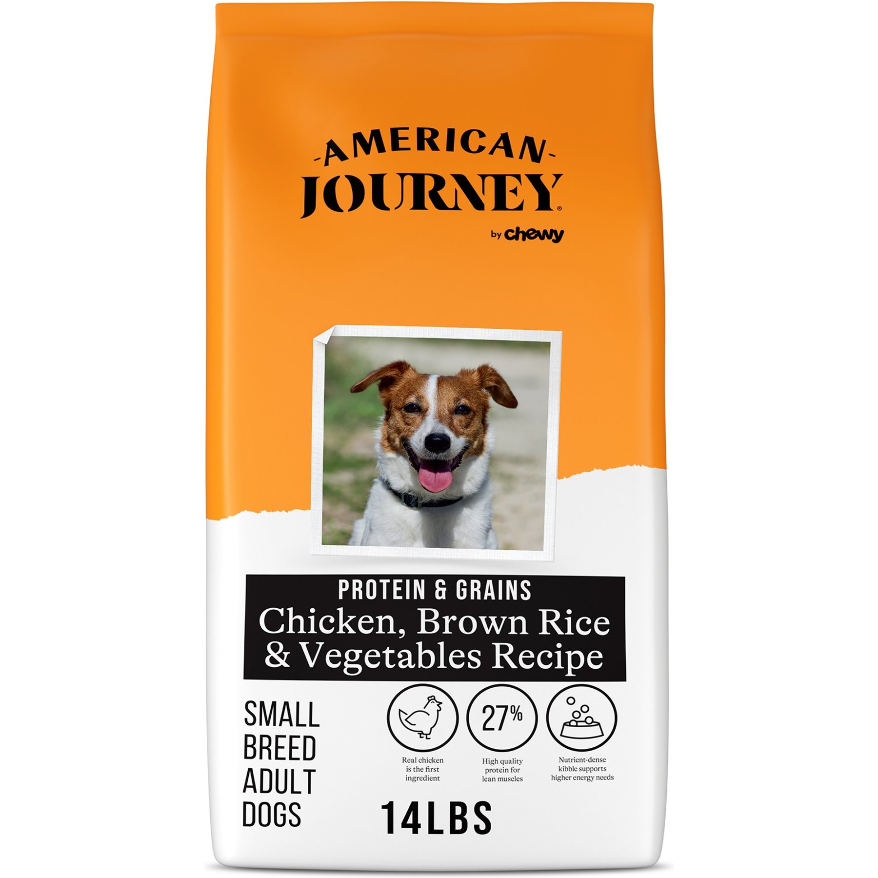 American Journey Protein & Grains Small Breed Chicken, Brown Rice & Vegetables Recipe Adult Dry Dog Food