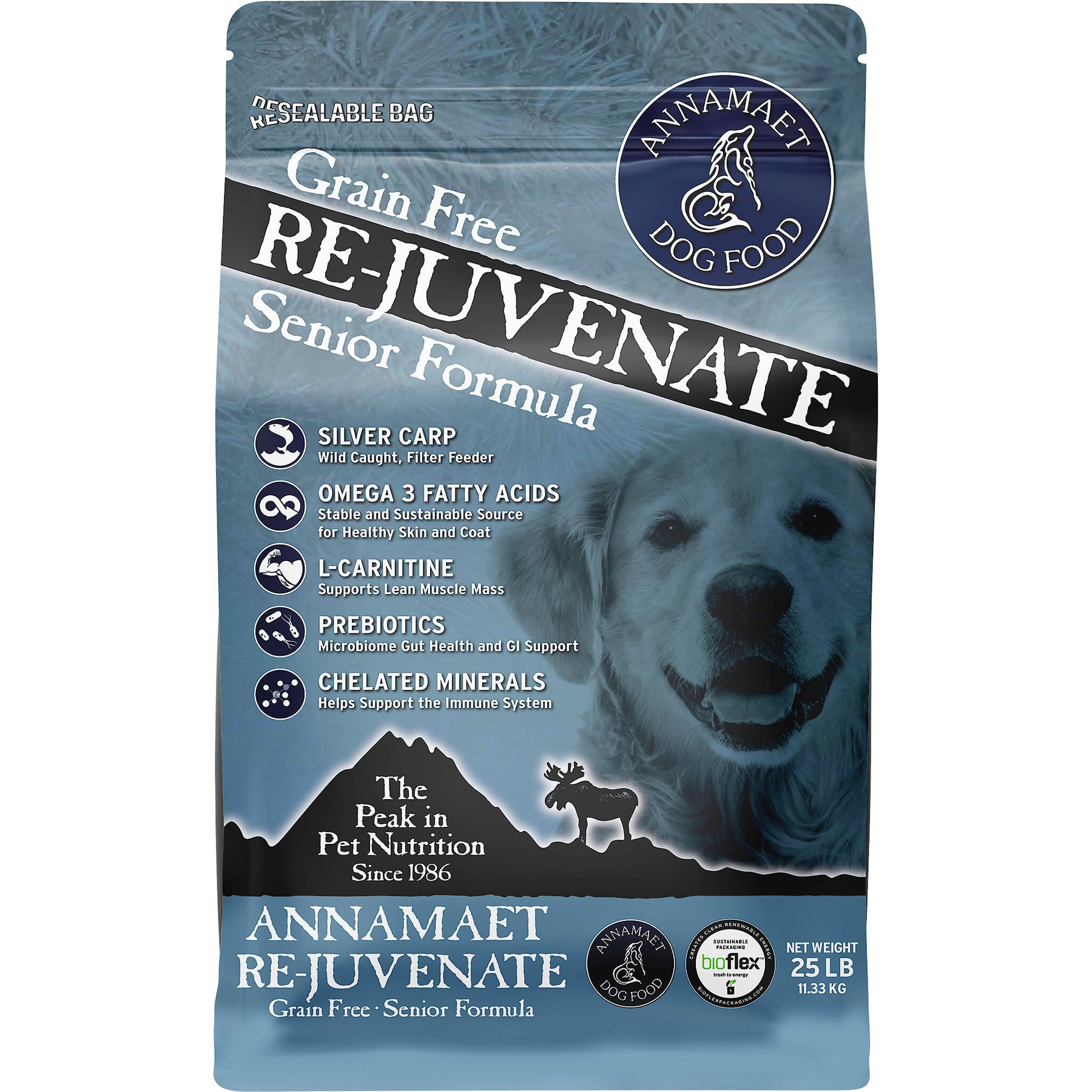 Annamaet Grain-Free Re-juvenate Senior Formula Dry Dog Food