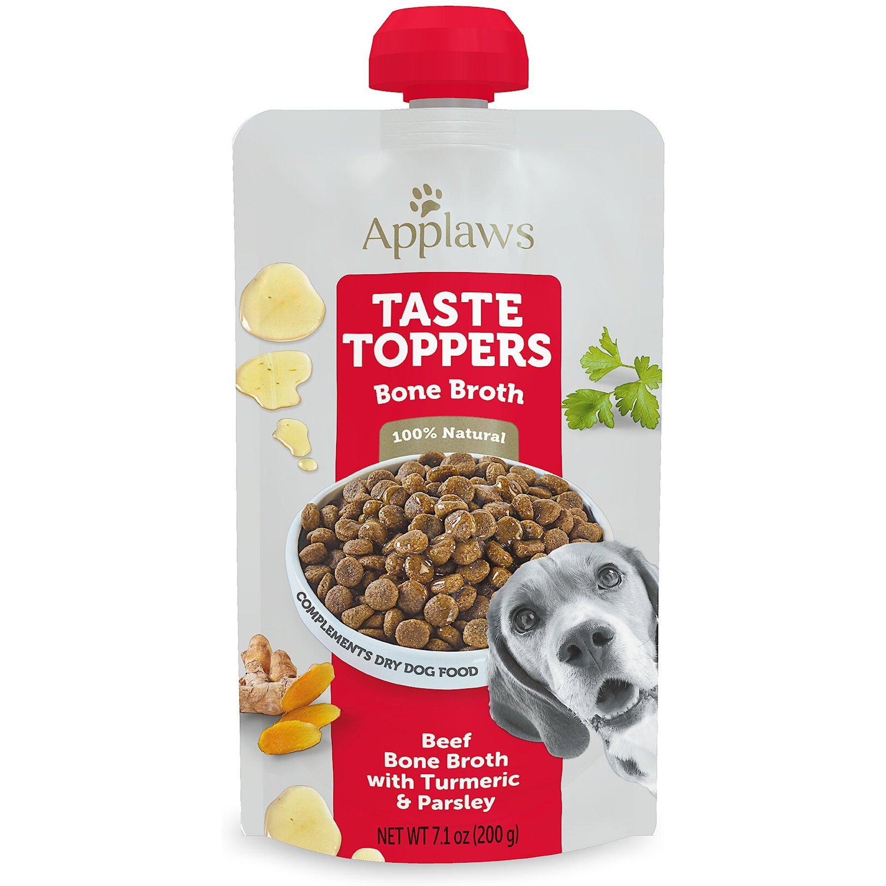 Applaws Spout Beef Bone Broth with Turmeric & Parsley Wet Dog Food Topper