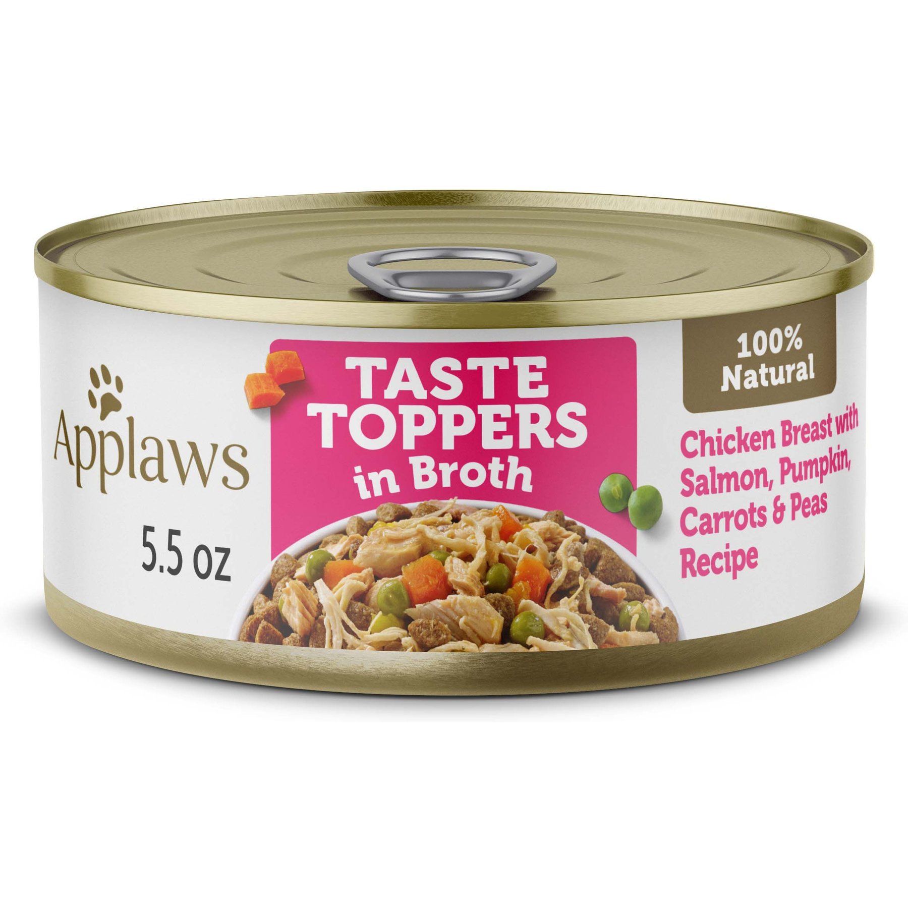 Applaws Taste Toppers Chicken Breast, Salmon & Vegetables in Broth Natural Wet Dog Food, 5.5-oz pouch, case of 12