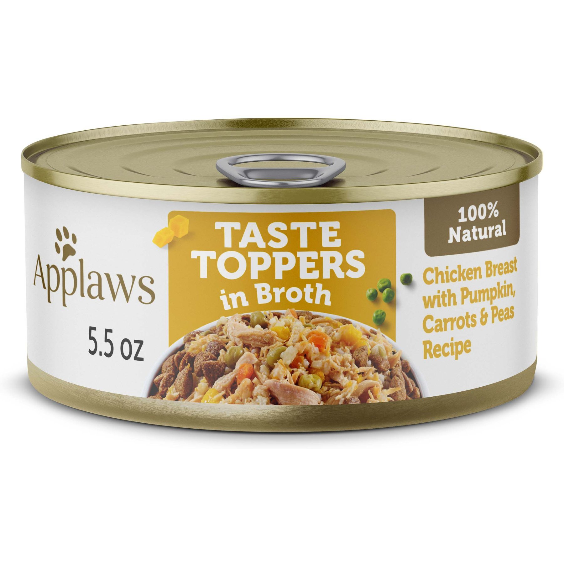 Applaws Taste Toppers Chicken Breast with Pumpkin, Peas & Carrots in Broth Natural Wet Dog Food, 5.5-oz pouch, case of 12