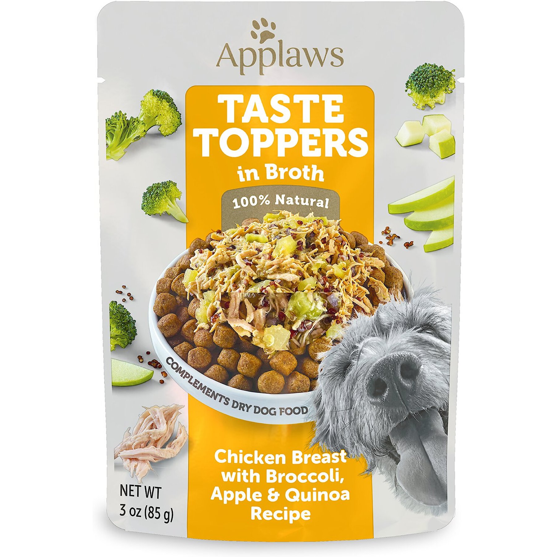 Applaws Taste Toppers Chicken, Broccoli, Apple & Quinoa in Broth Wet Dog Food Topper
