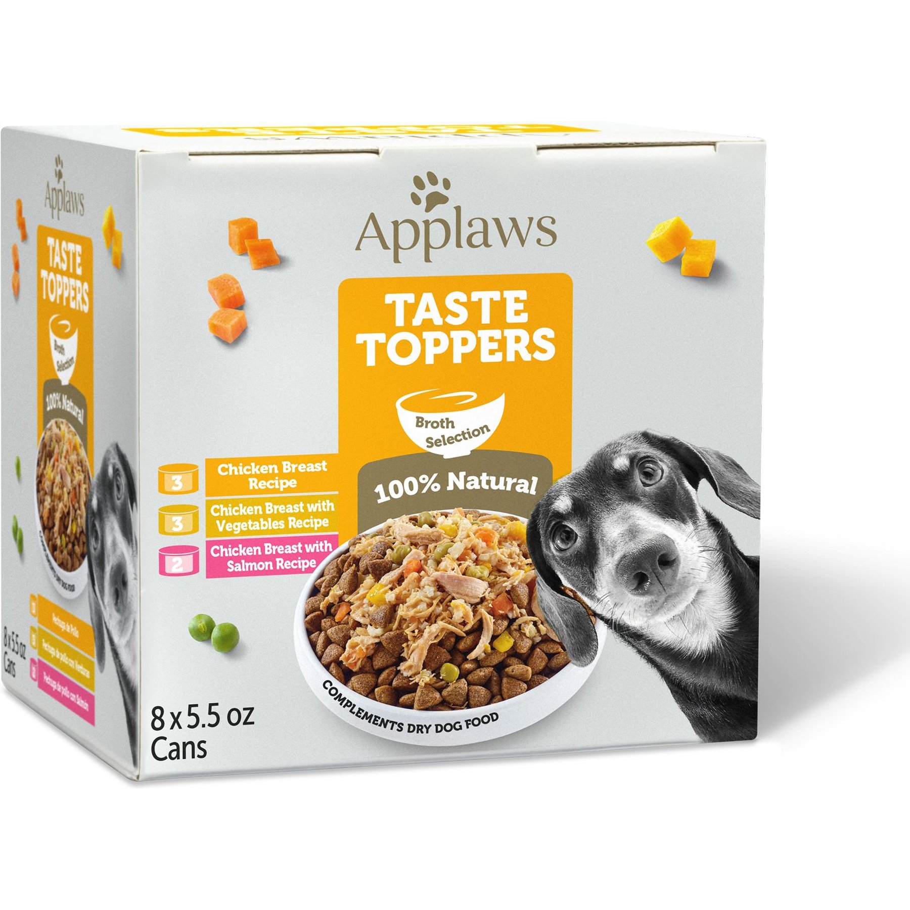 Applaws Taste Toppers Chicken in Broth Selection Natural Wet Dog Food, 5.5-oz can, case of 8