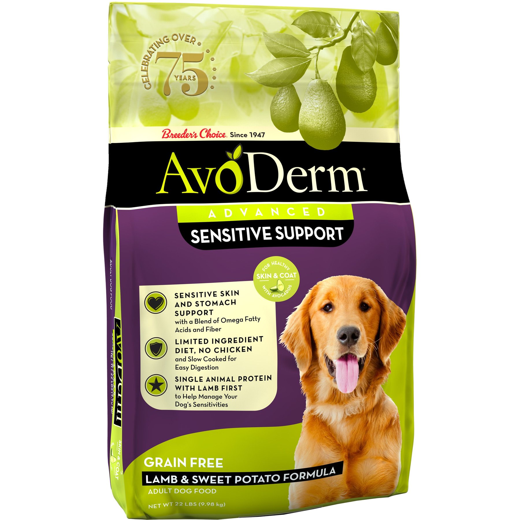 AvoDerm Advanced Sensitive Support Lamb & Sweet Potato Formula Grain-Free Adult Dry Dog Food