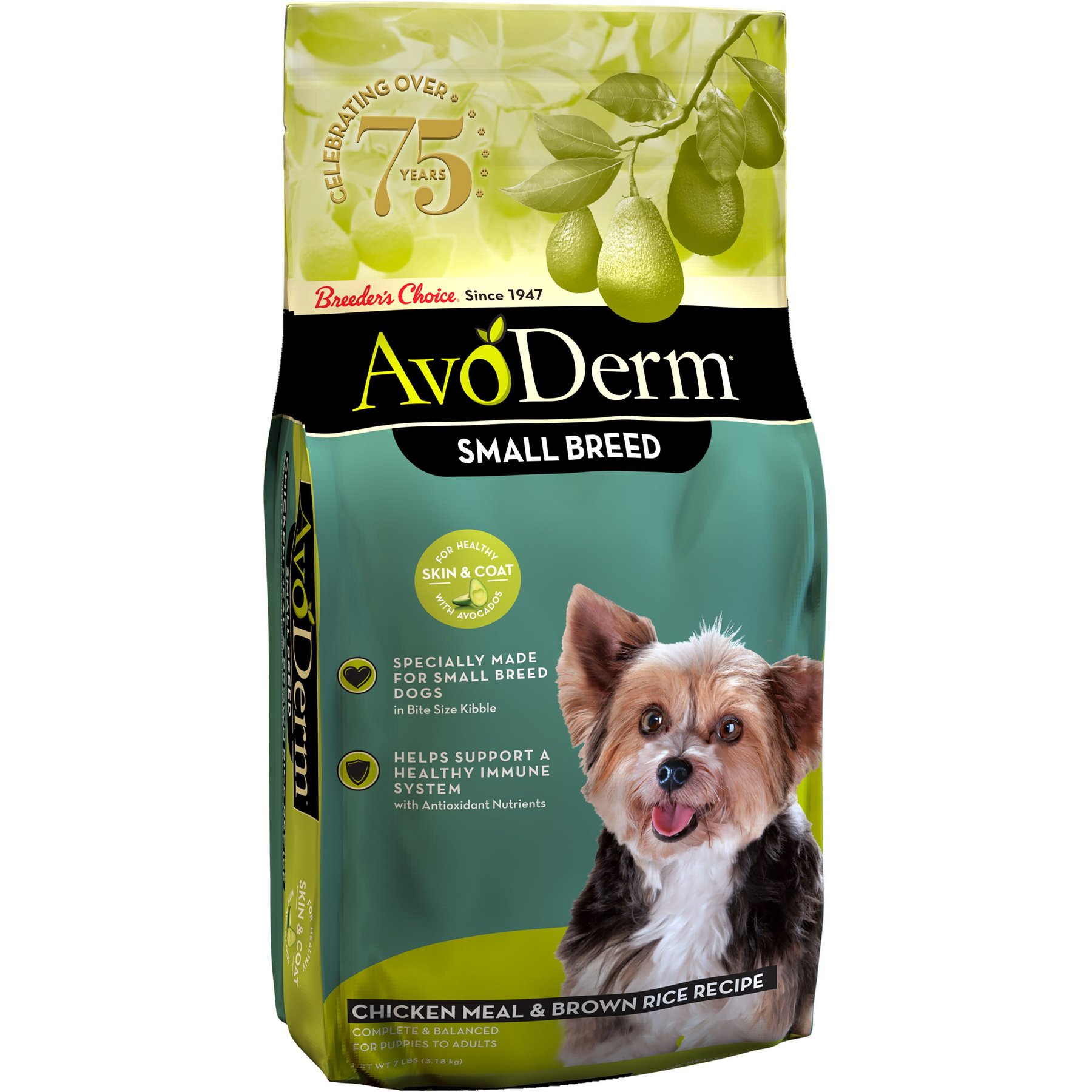 AvoDerm Chicken Meal & Brown Rice Recipe Small Breed Adult Dry Dog Food