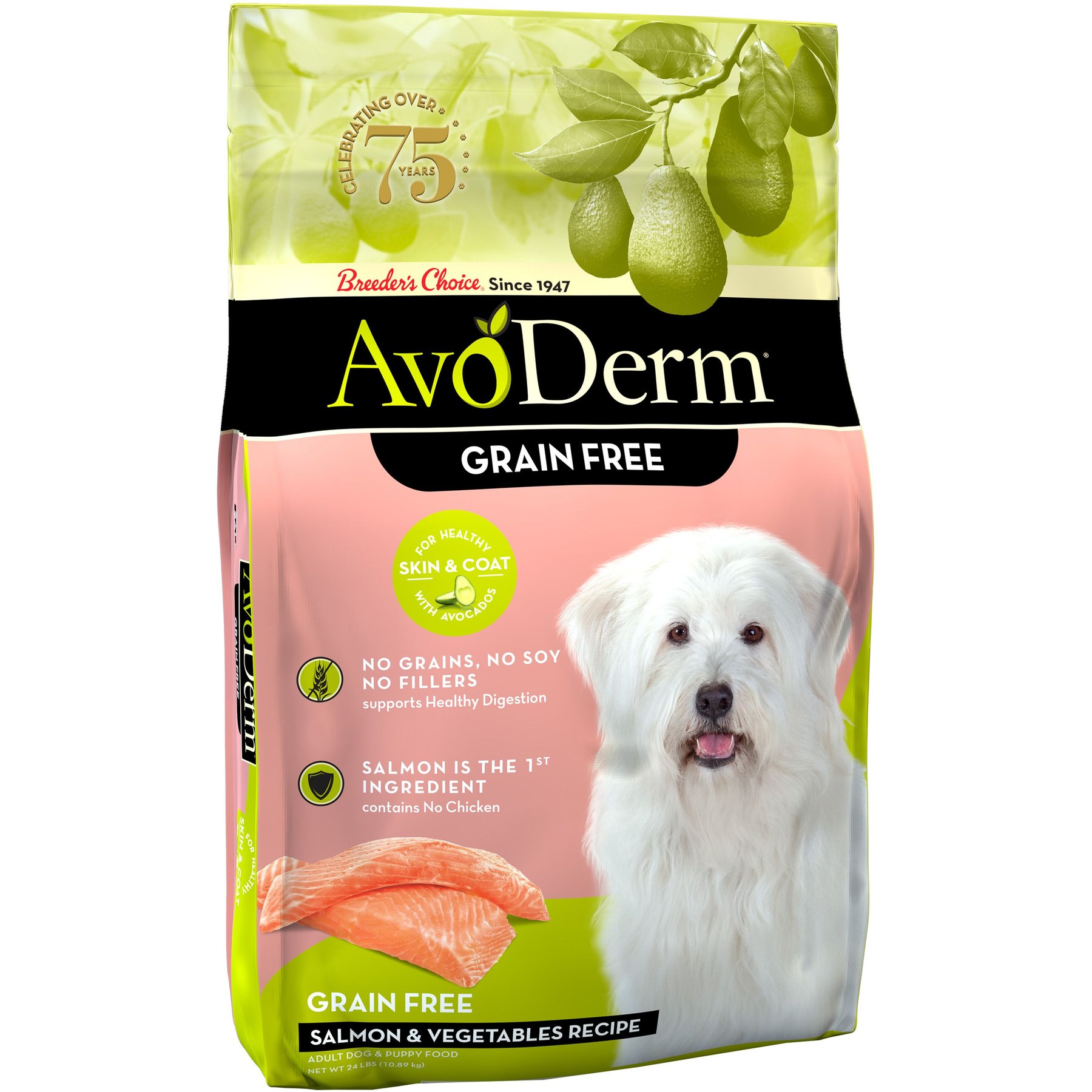 AvoDerm Natural Grain-Free Salmon & Vegetables Formula All Life Stages Dry Dog Food