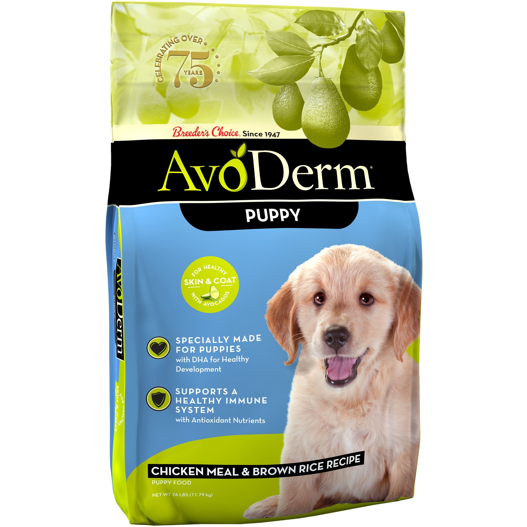AvoDerm Natural Puppy Chicken Meal & Brown Rice Dry Dog Food