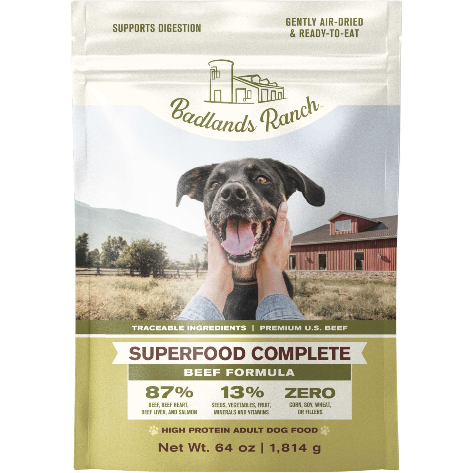 Badlands Ranch Superfood Complete Grain-Free Beef Air-Dried Dog Food
