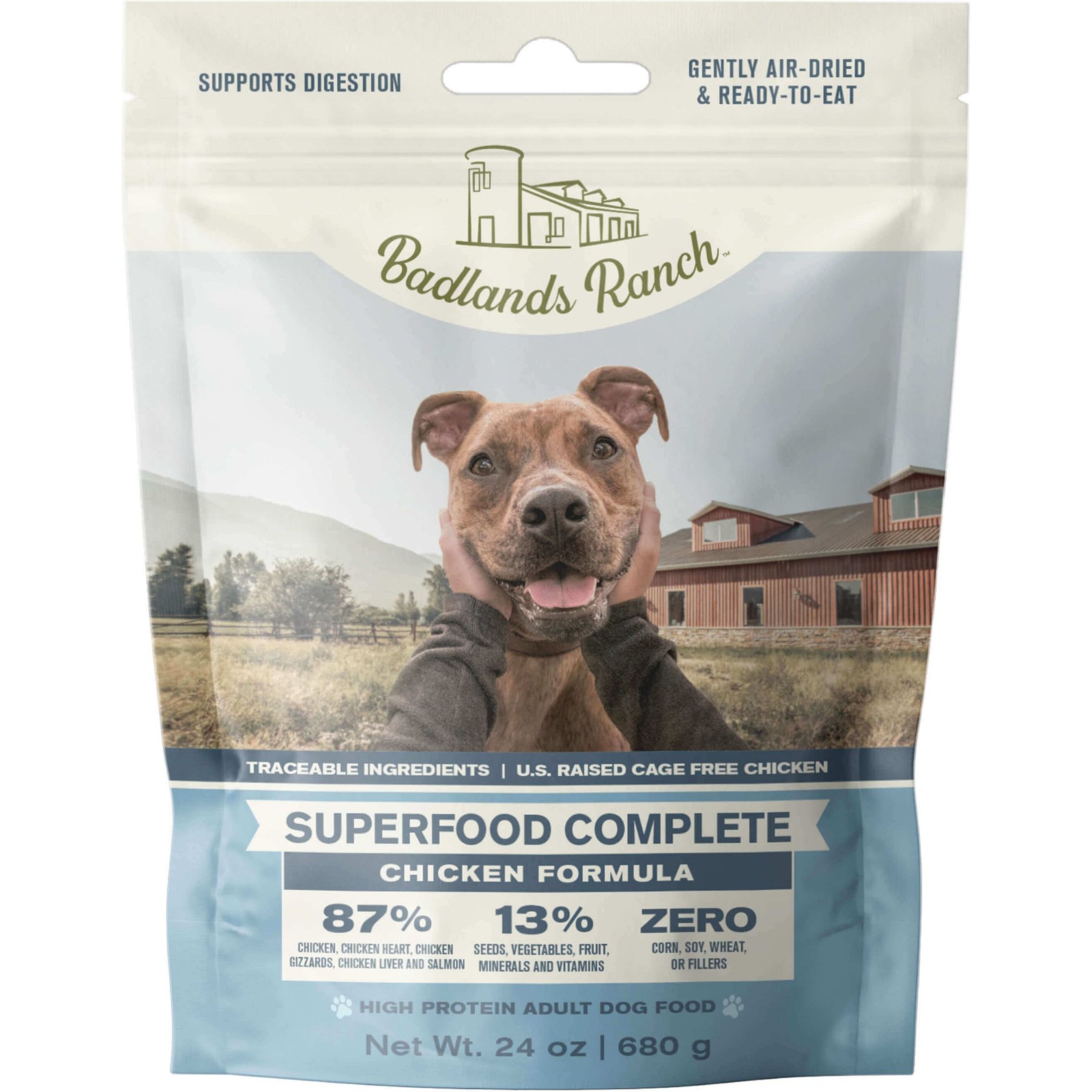 Badlands Ranch Superfood Complete Grain-Free Chicken Air-Dried Dog Food