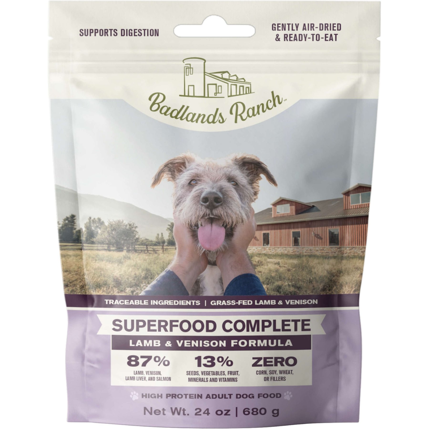 Badlands Ranch Superfood Complete Grain-Free Lamb & Venison Air-Dried Dog Food