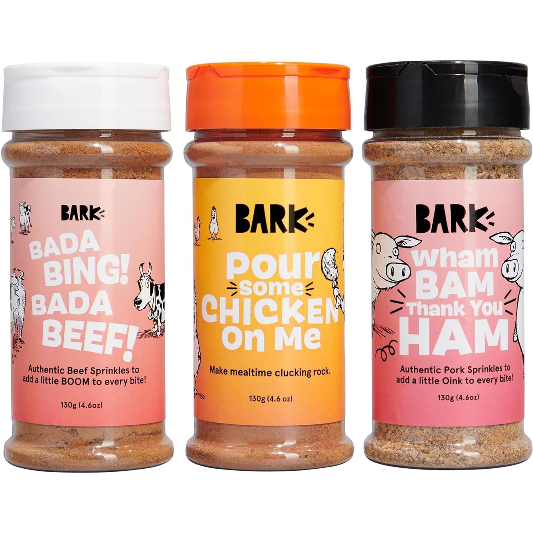 BARK Beef, Chicken, & Pork Variety Pack High Protein Limited Ingredient Dry Dog Food Topper, 4.6-oz bottle, 3 count