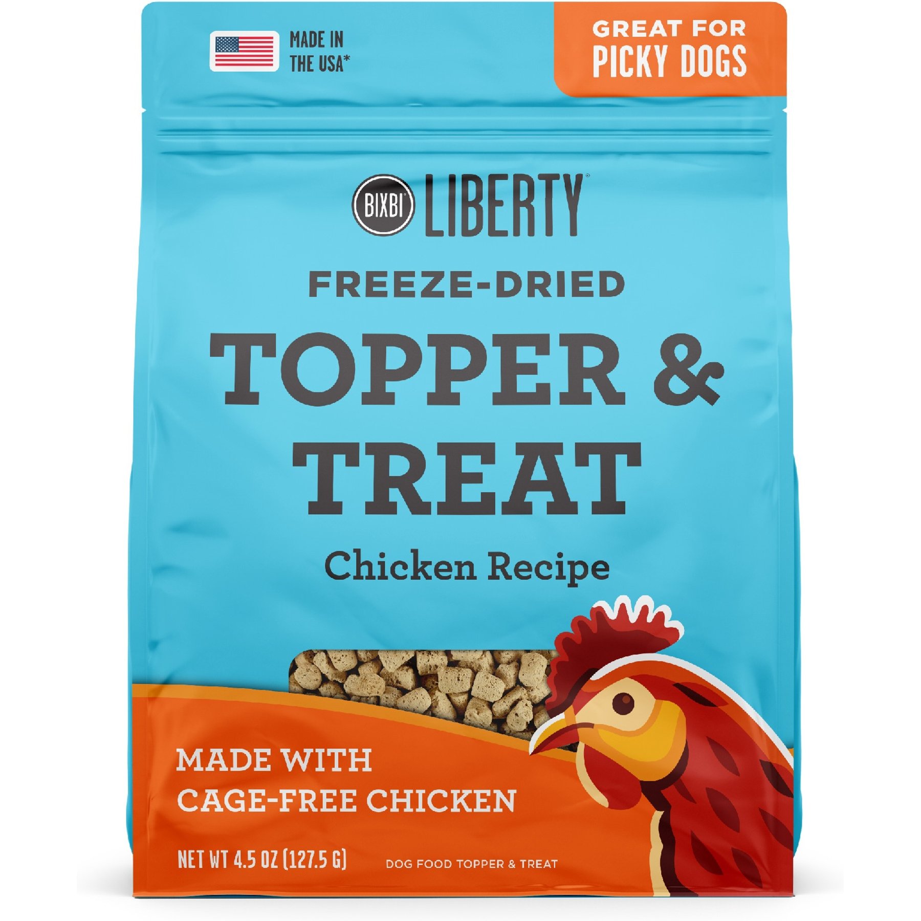 BIXBI Liberty Chicken Recipe Freeze-Dried Dog Topper & Treat