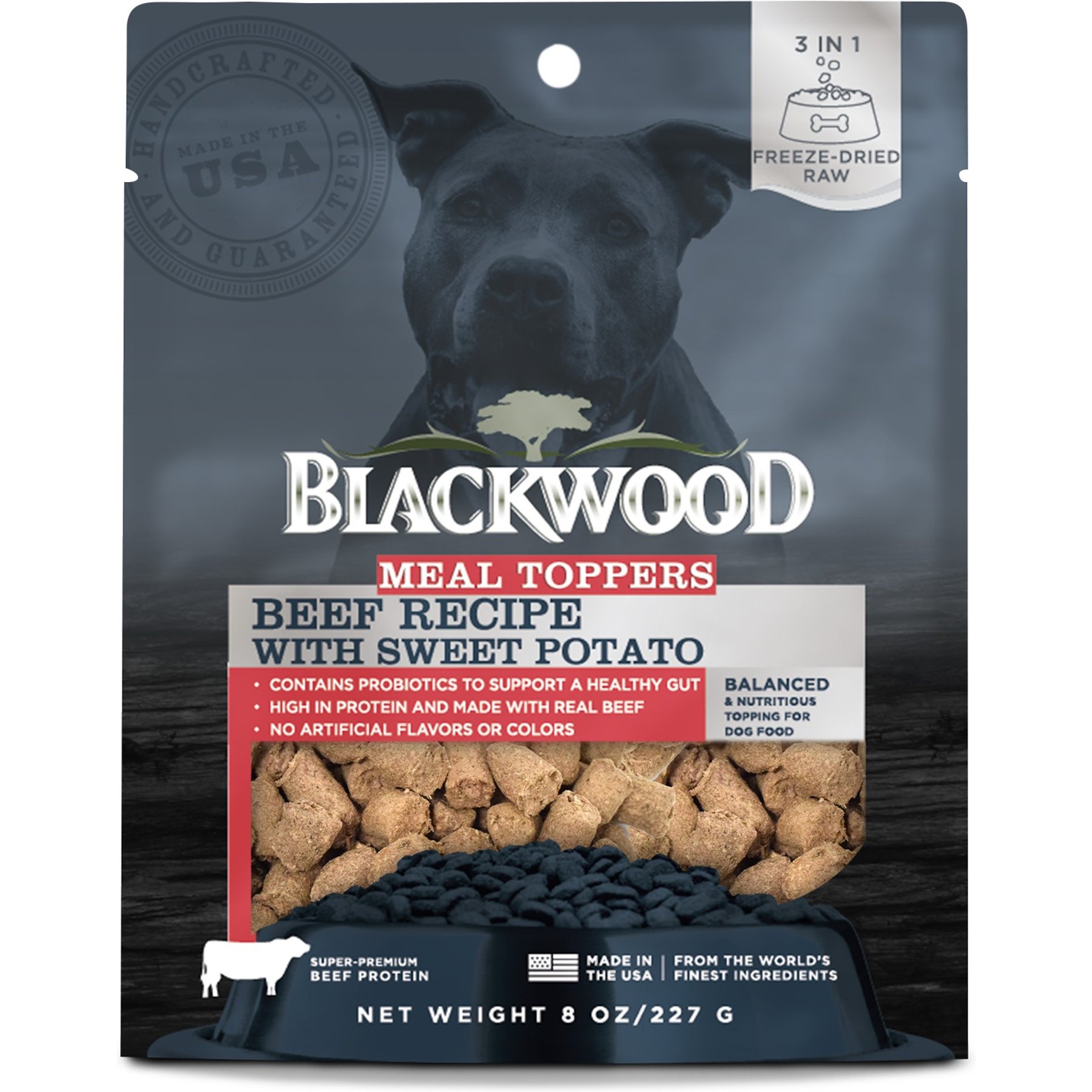 Blackwood Meal Toppers Beef & Sweet Potato Recipe High-Protein Freeze-Dried Dog Food Topper