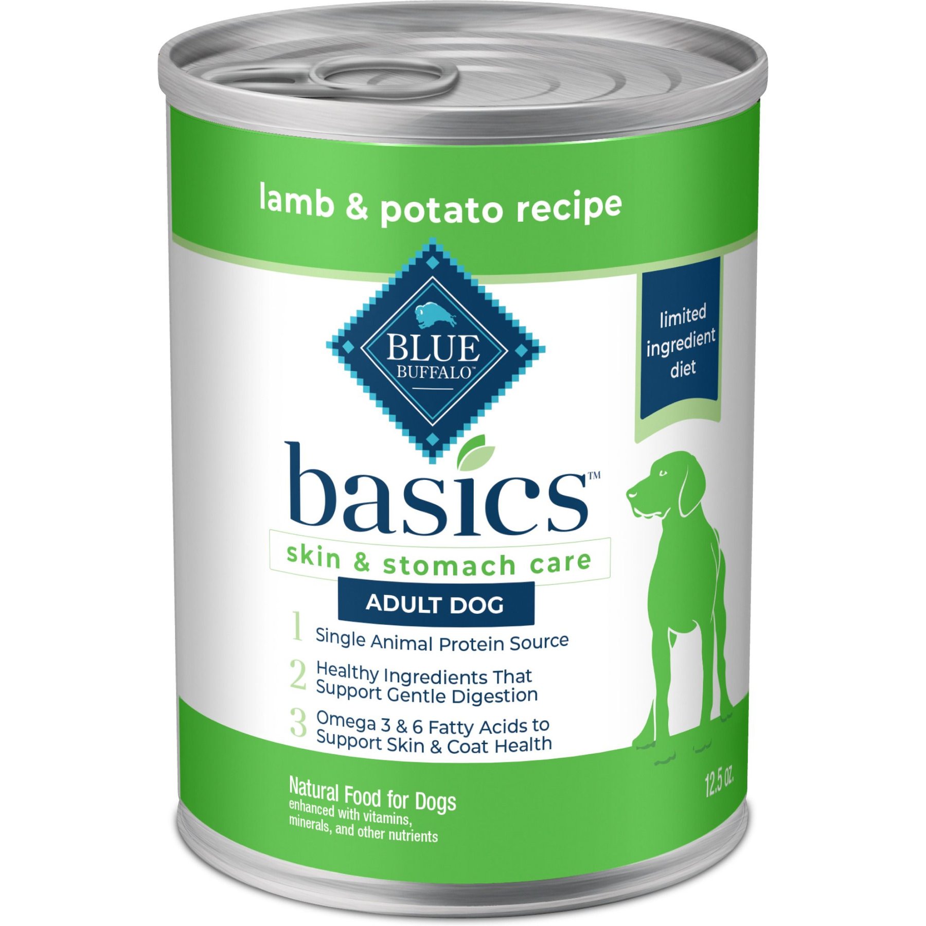 Blue Buffalo Basics Skin & Stomach Care Grain-Free Lamb & Potato Adult Canned Dog Food