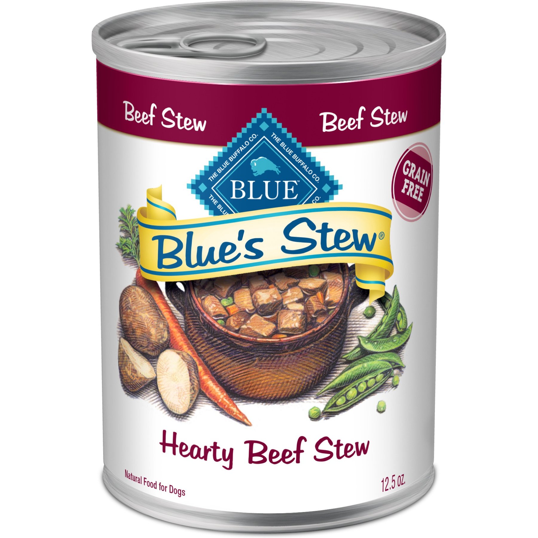 Blue Buffalo Blue Buffalo Blue’s Stew Hearty Beef Stew Grain-Free Canned Dog Food dog food package