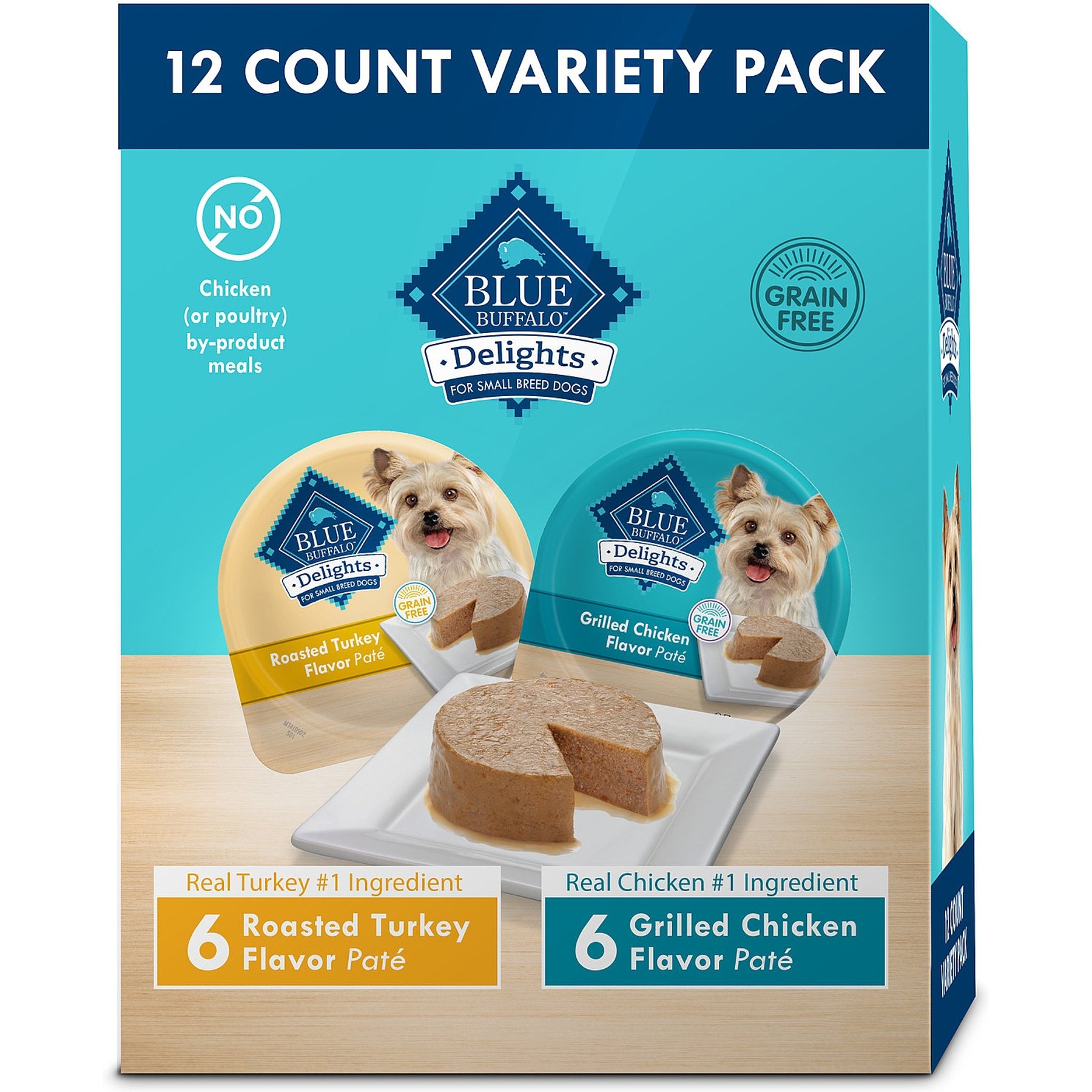 Blue Buffalo Divine Delights Roasted Turkey & Grilled Chicken Variety Dog Food Trays