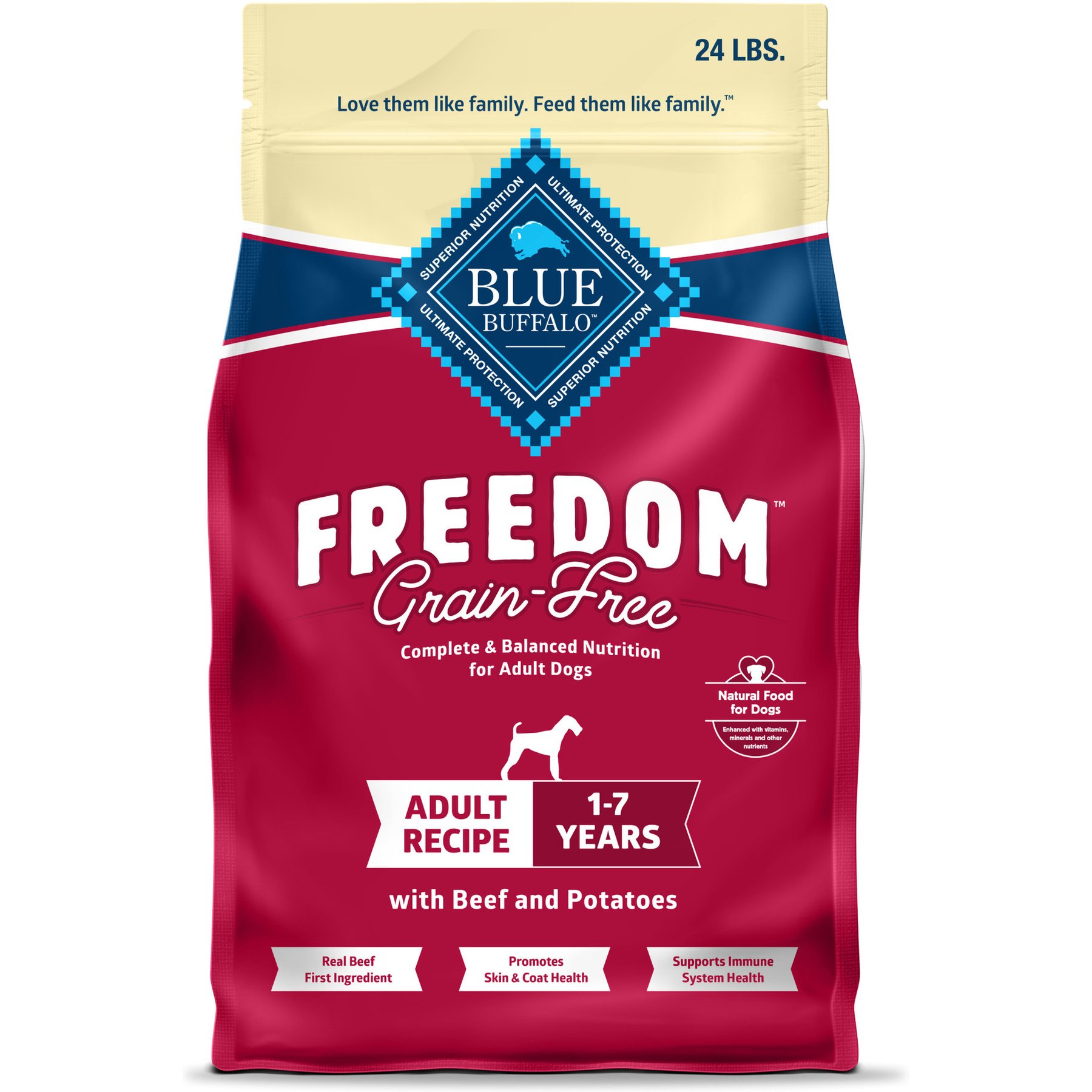 Blue Buffalo Freedom Complete & Balanced Nutrition Adult Grain-Free Beef & Potatoes Dry Dog Food