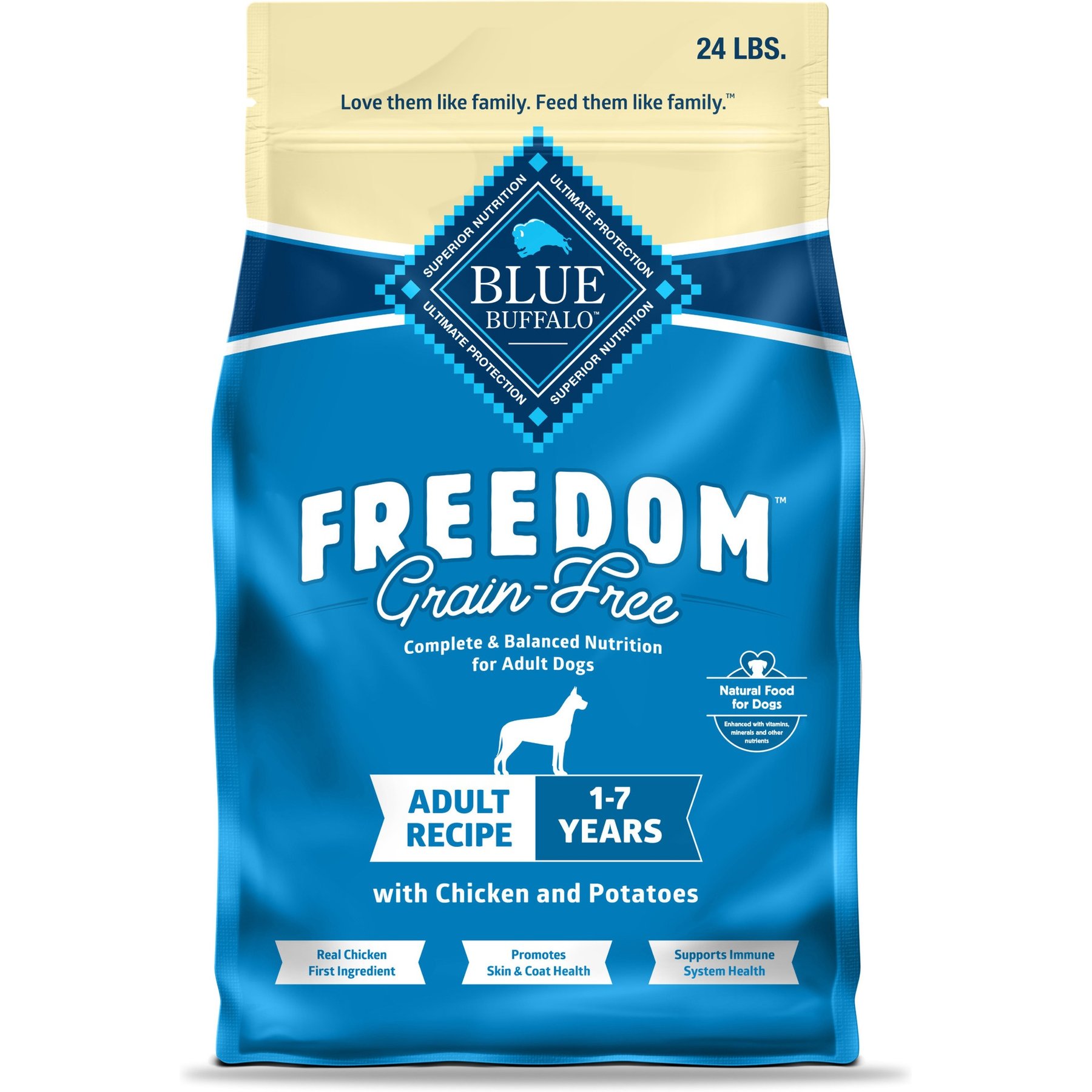 Blue Buffalo Freedom Complete & Balanced Nutrition Adult Grain-Free Chicken & Potatoes Dry Dog Food