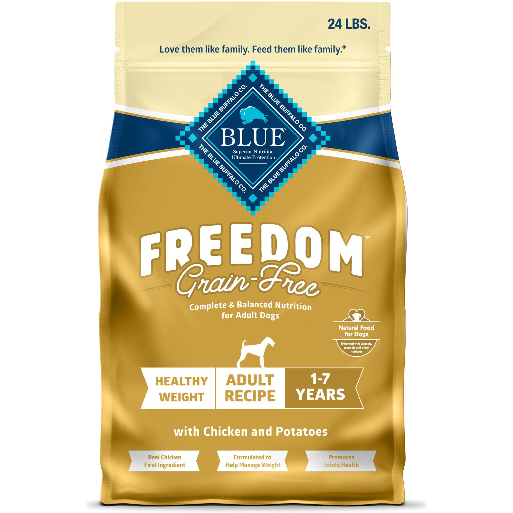 Blue Buffalo Freedom Healthy Weight Adult Grain-Free Chicken & Potatoes Dry Dog Food