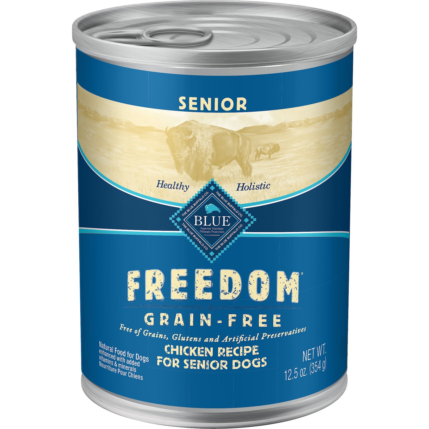 Blue Buffalo Blue Buffalo Freedom Senior Chicken Recipe Grain-Free Canned Dog Food dog food package