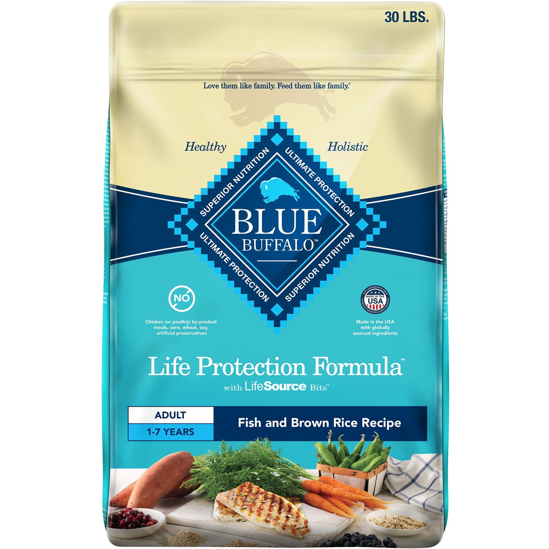 Blue Buffalo Life Protection Formula Adult Fish & Brown Rice Recipe Dry Dog Food