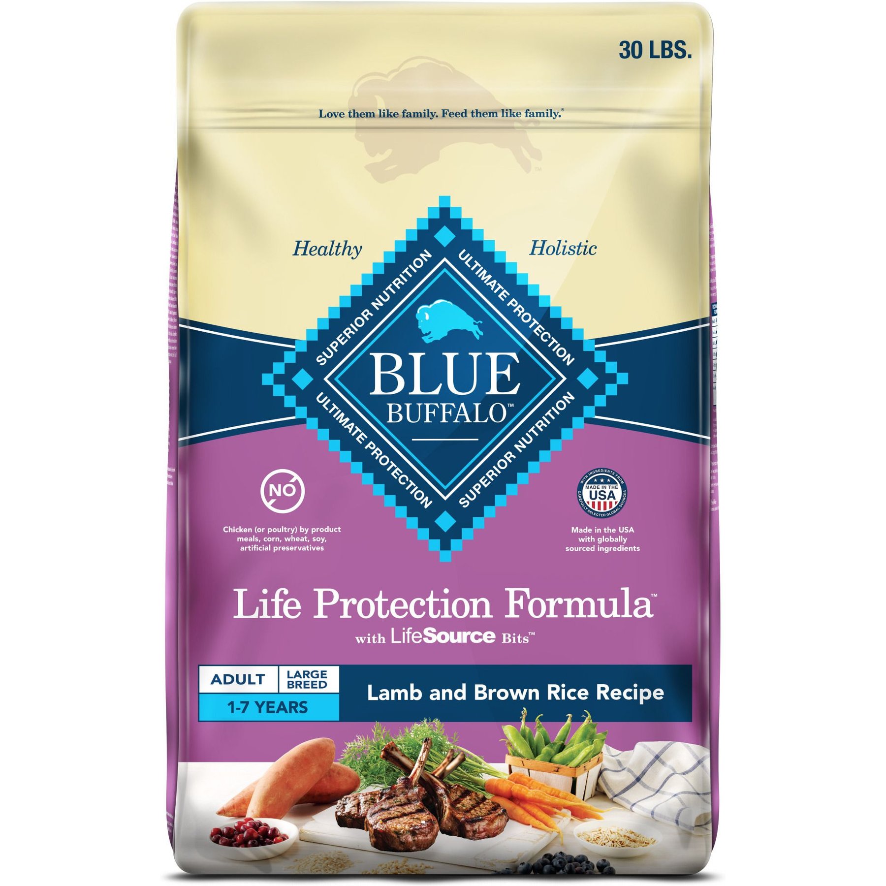 Blue Buffalo Life Protection Formula Large Breed Adult Lamb & Brown Rice Recipe Dry Dog Food