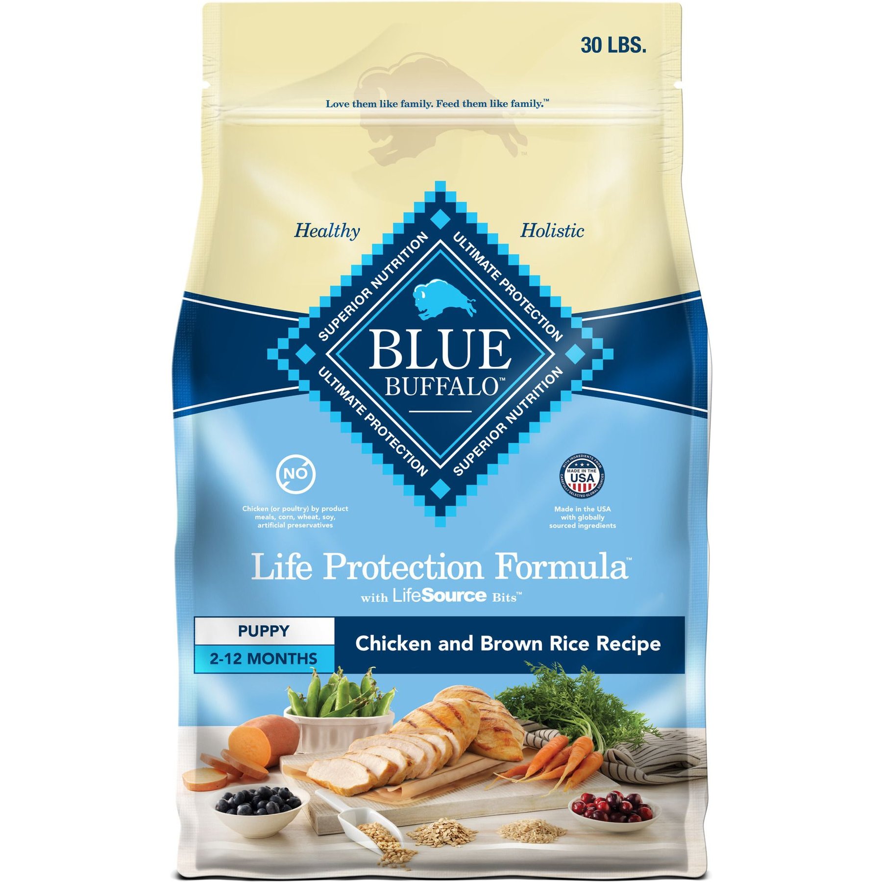 Blue Buffalo Life Protection Formula Puppy Chicken & Brown Rice Recipe Dry Dog Food