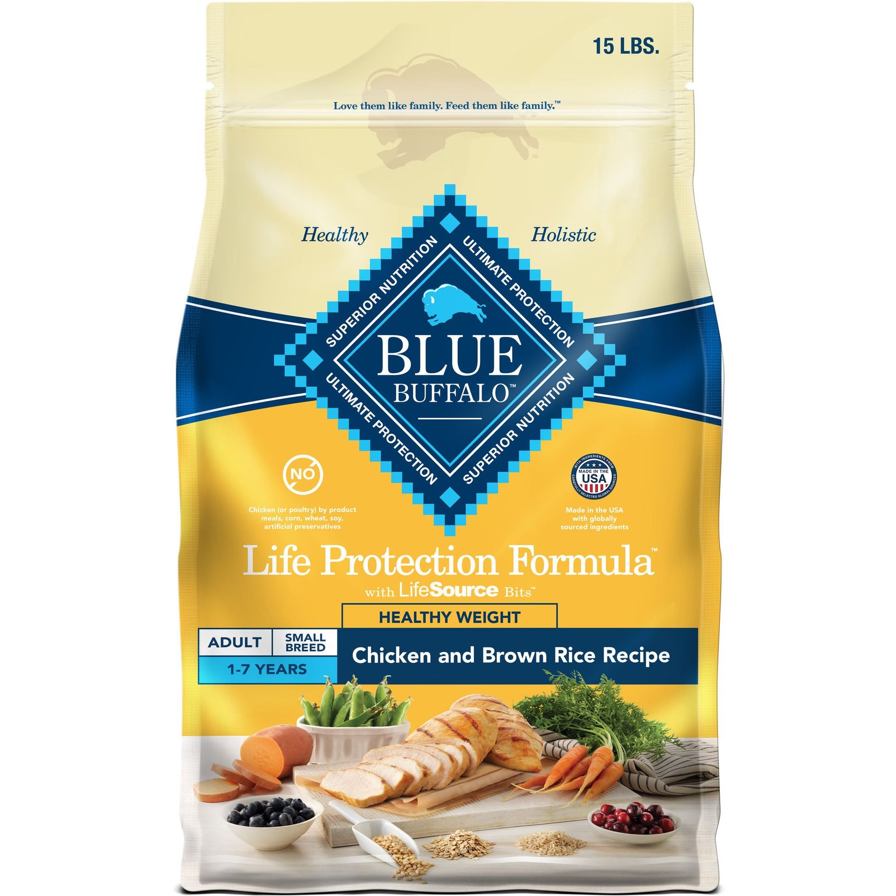 Blue Buffalo Life Protection Formula Small Breed Healthy Weight Adult Chicken & Brown Rice Recipe Dry Dog Food