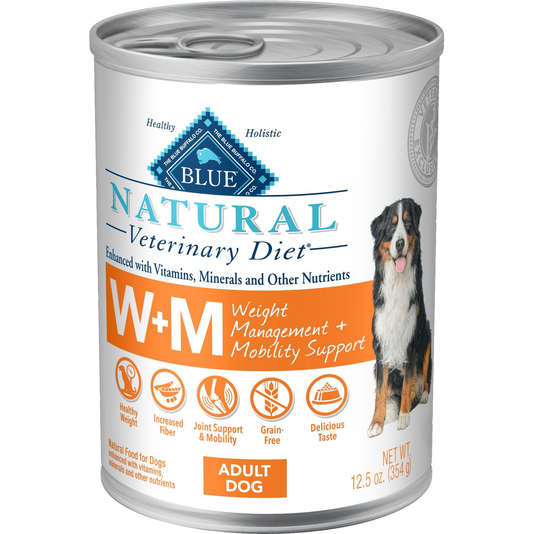 Blue Buffalo Natural Veterinary Diet W+M Weight Management + Mobility Support Grain-Free Wet Dog Food