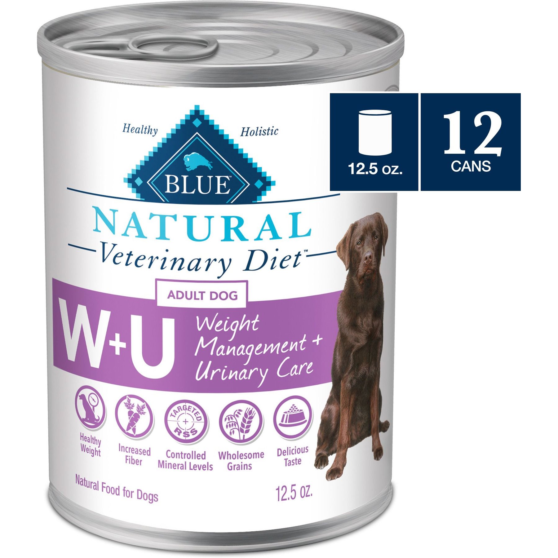 Blue Buffalo Natural Veterinary Diet W+U Weight Management + Urinary Care Chicken Wet Dog Food