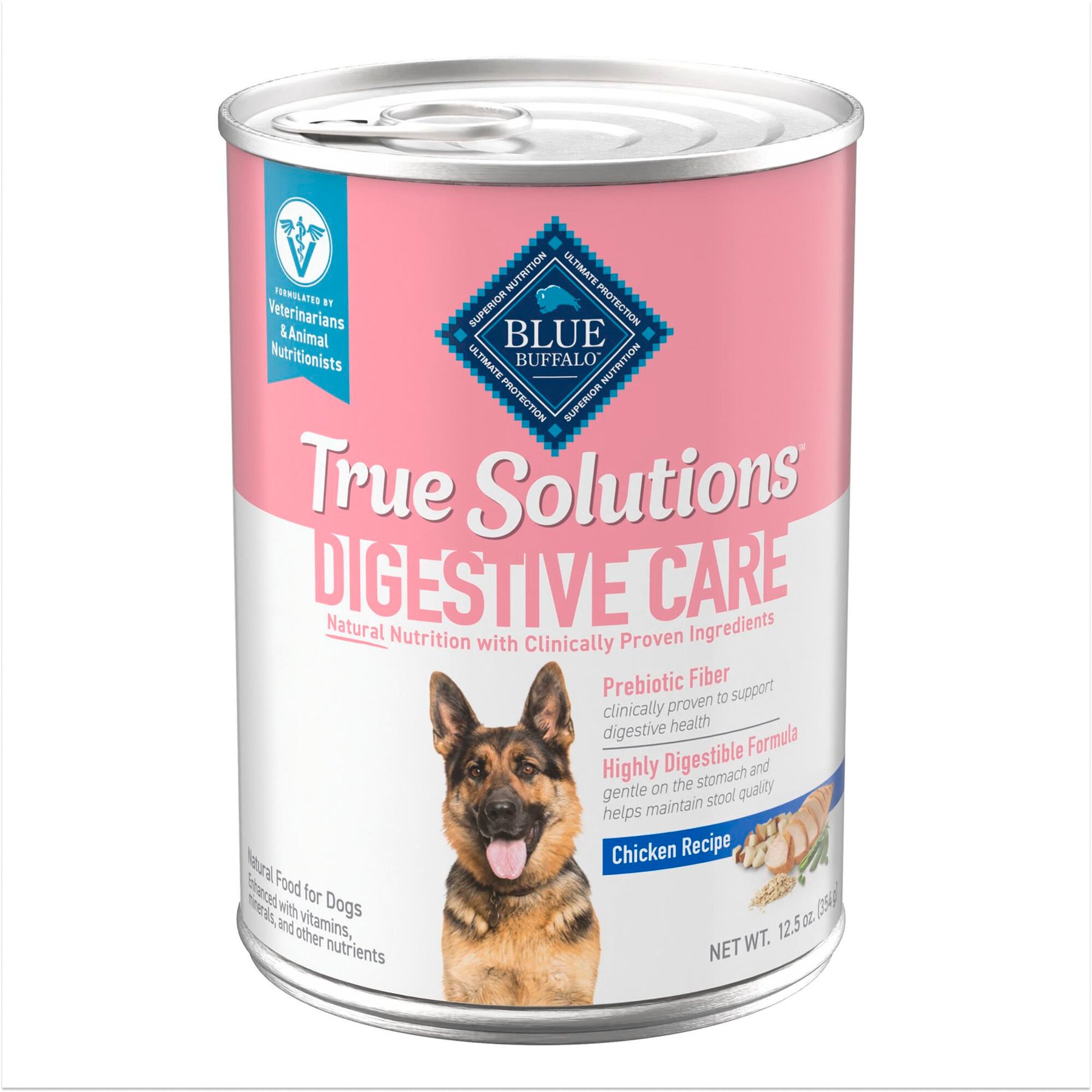 Blue Buffalo Blue Buffalo True Solutions Digestive Care Formula Wet Dog Food dog food package
