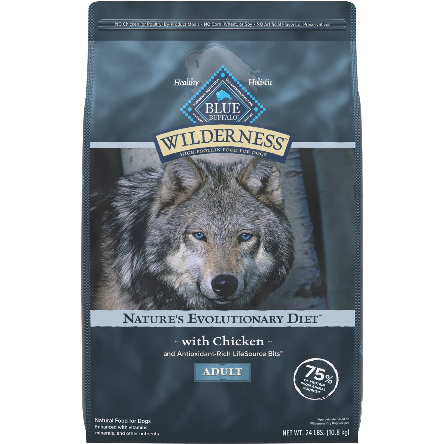 Blue Buffalo Wilderness Chicken Recipe High-Protein Adult Dry Dog Food