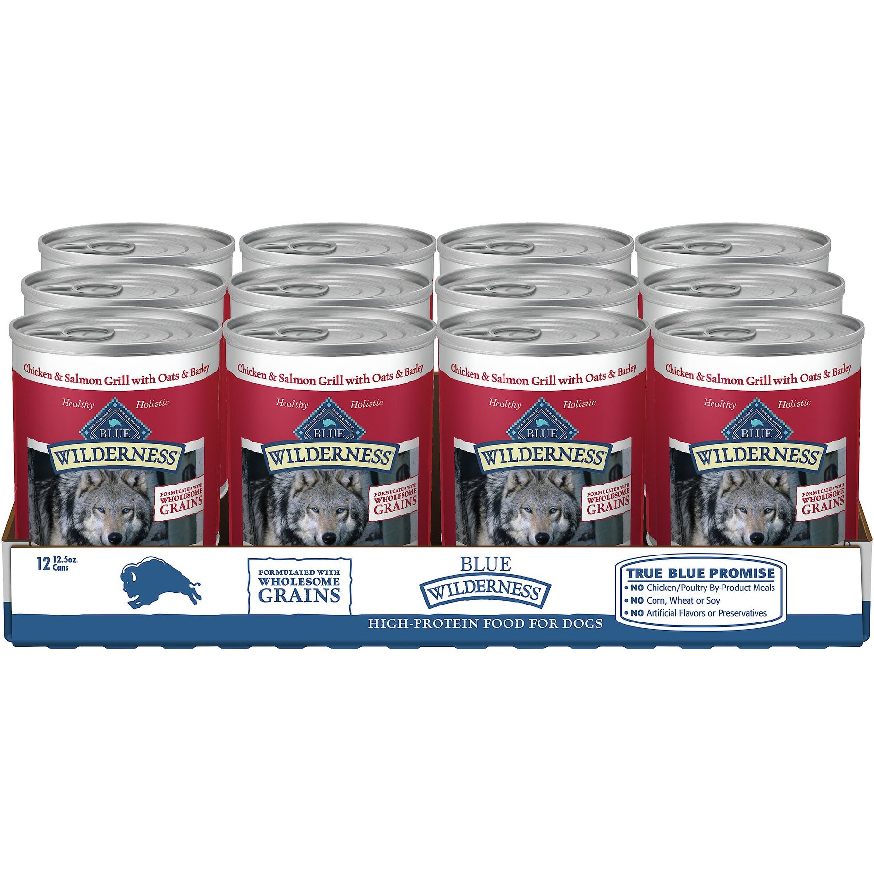 Blue Buffalo Wilderness Salmon & Chicken Grill with Oats & Barley Adult Wet Dog Food