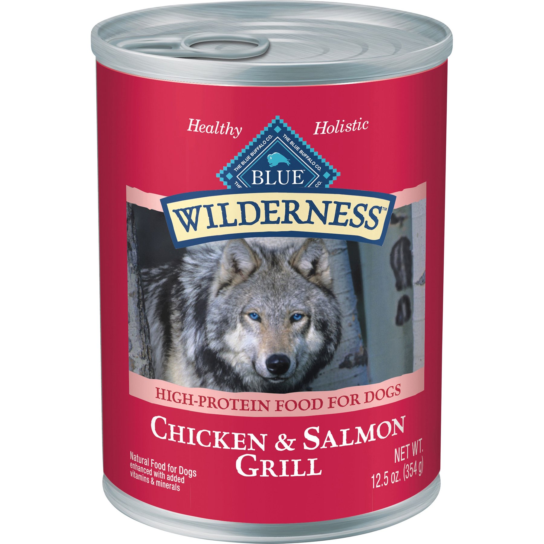 Blue Buffalo Wilderness Salmon & Chicken High-Protein Grain-Free Adult Canned Dog Food