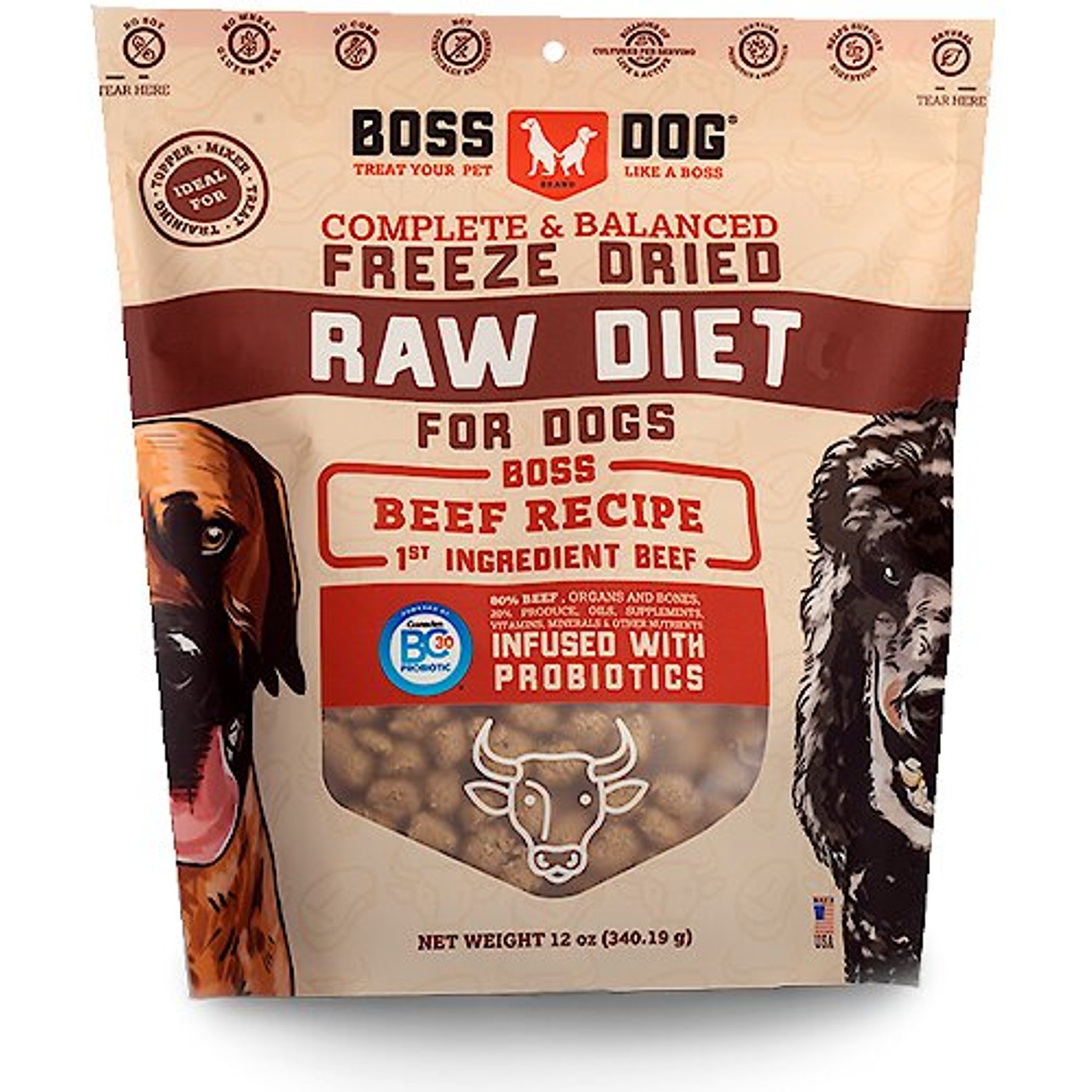 Boss Dog Beef Flavor Freeze-Dried Dog Food