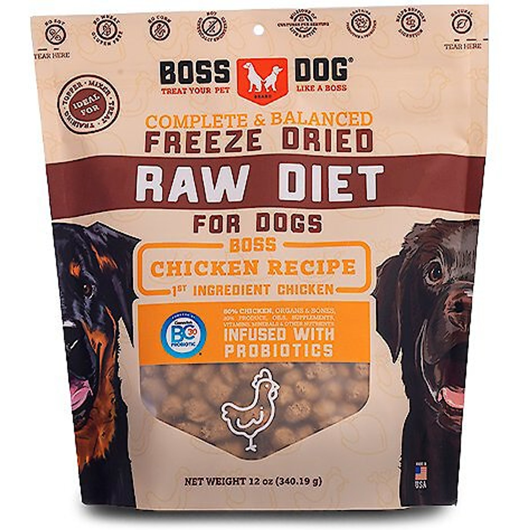 Boss Dog Chicken Flavor Freeze-Dried Dog Food