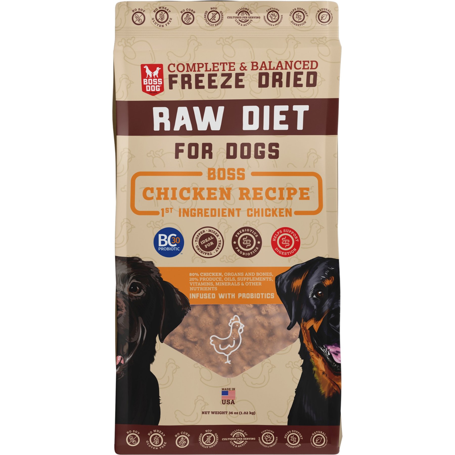 Boss Dog Chicken Recipe Freeze-Dried Dog Food