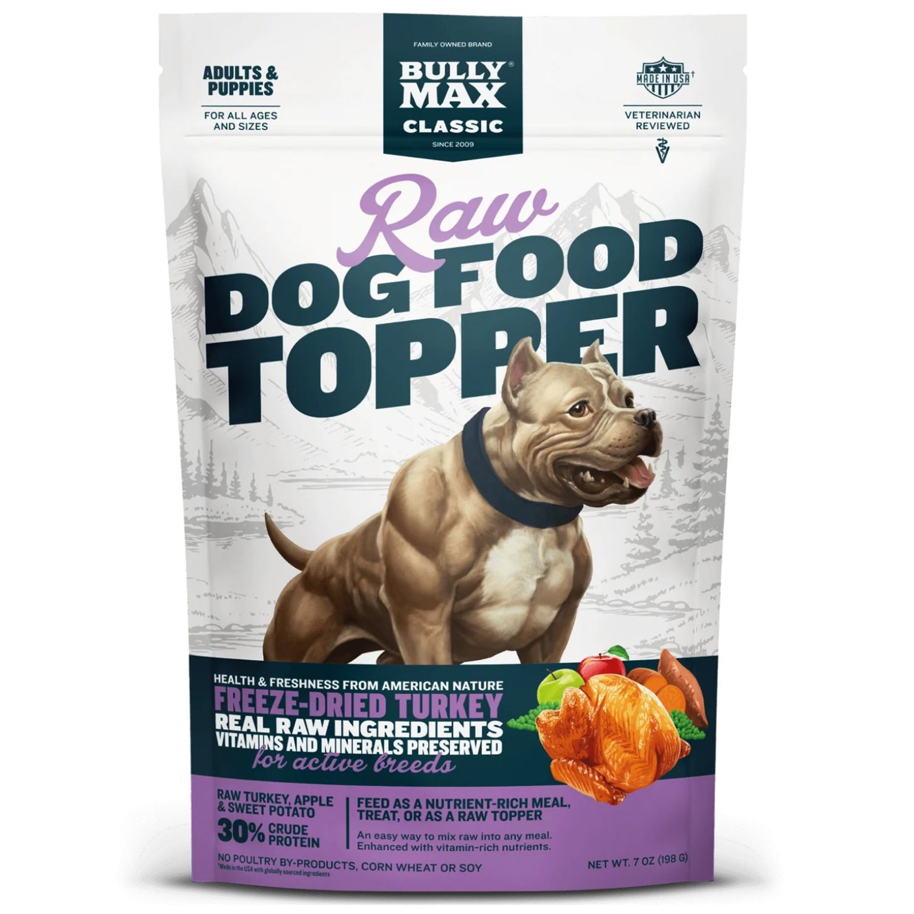 Bully Max Turkey High Protein Freeze-Dried Raw Dog Food Topper