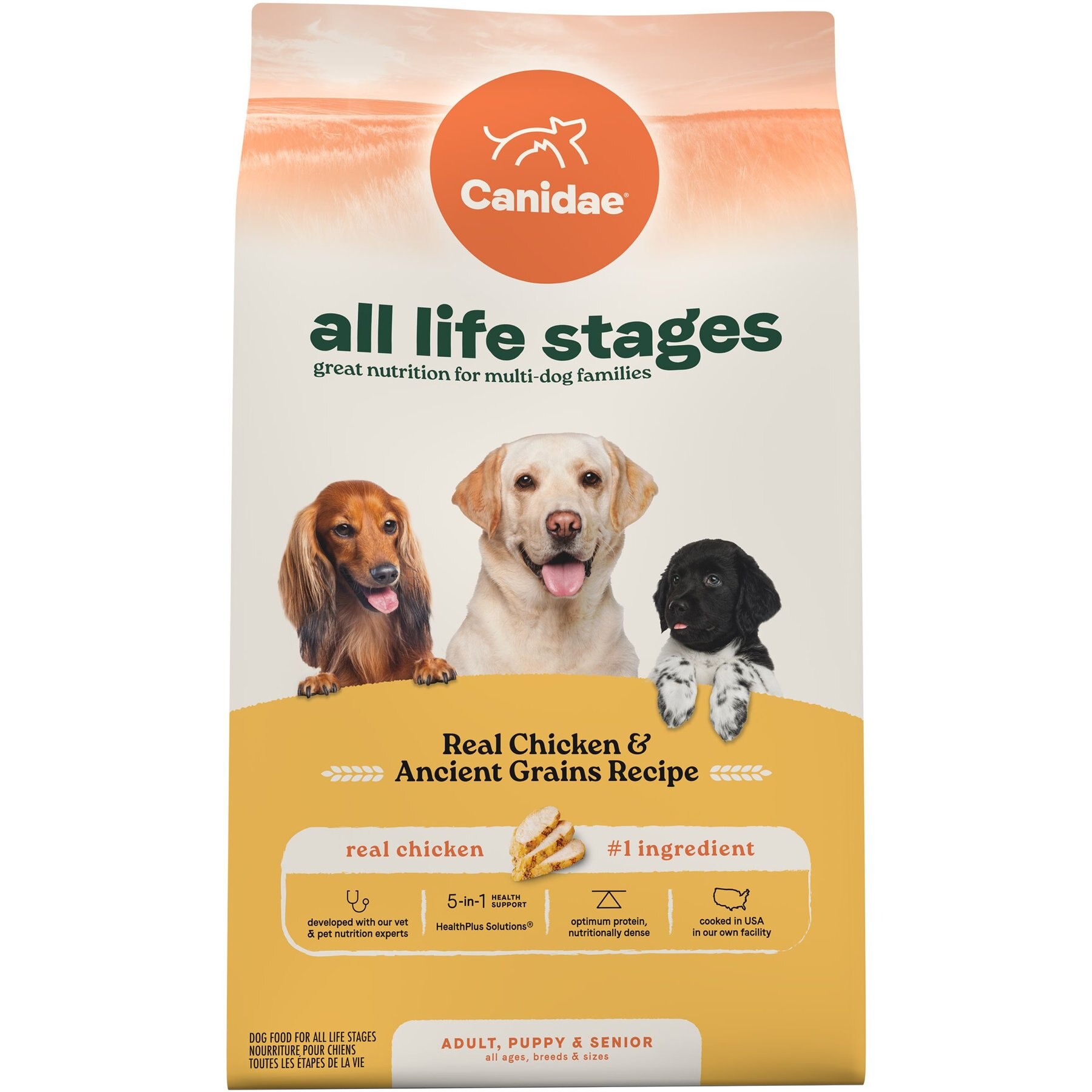 CANIDAE CANIDAE All Life Stages Real Chicken & Ancient Grains Recipe Dry Dog Food dog food package
