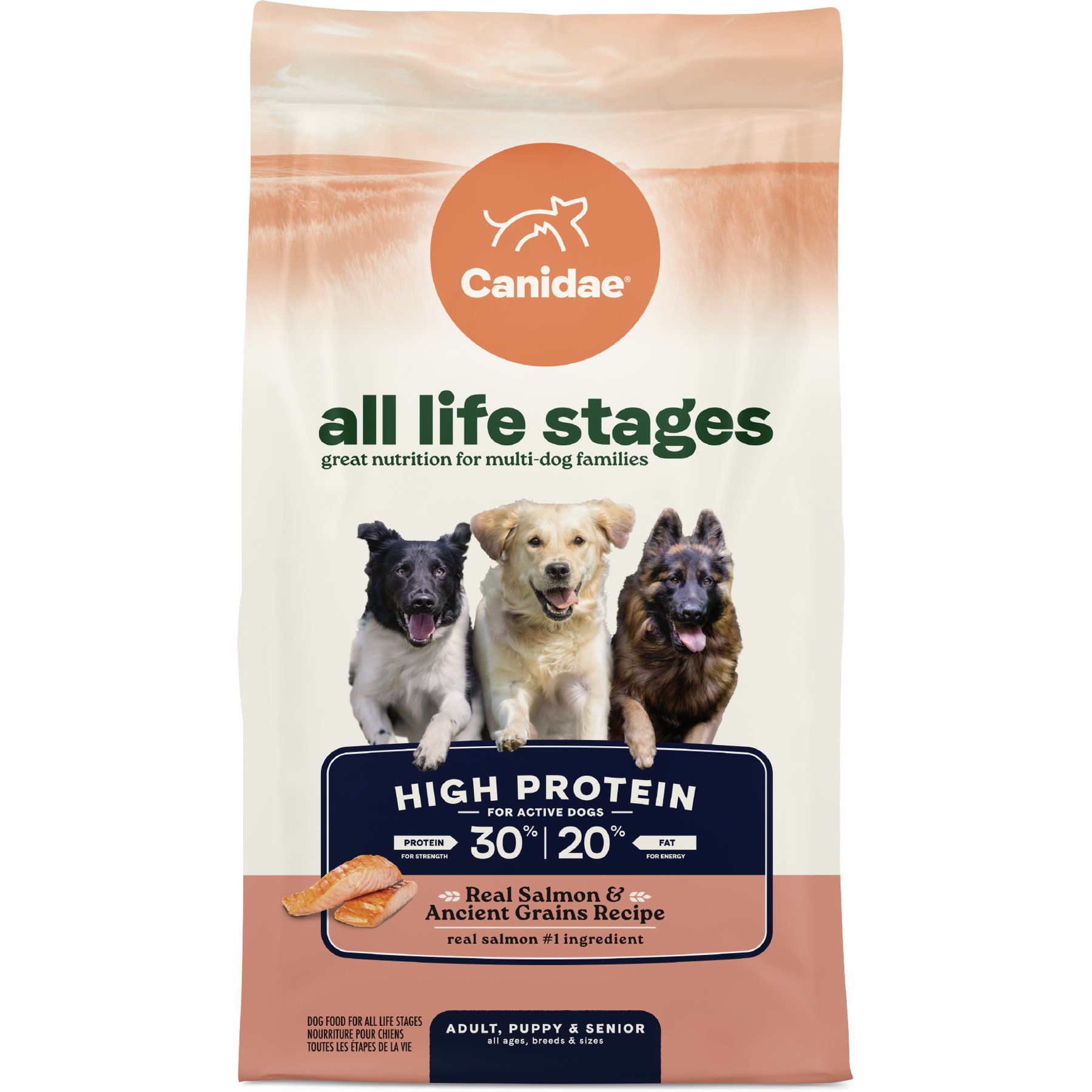 CANIDAE All Life Stages Salmon Recipe High Protein Dry Dog Food