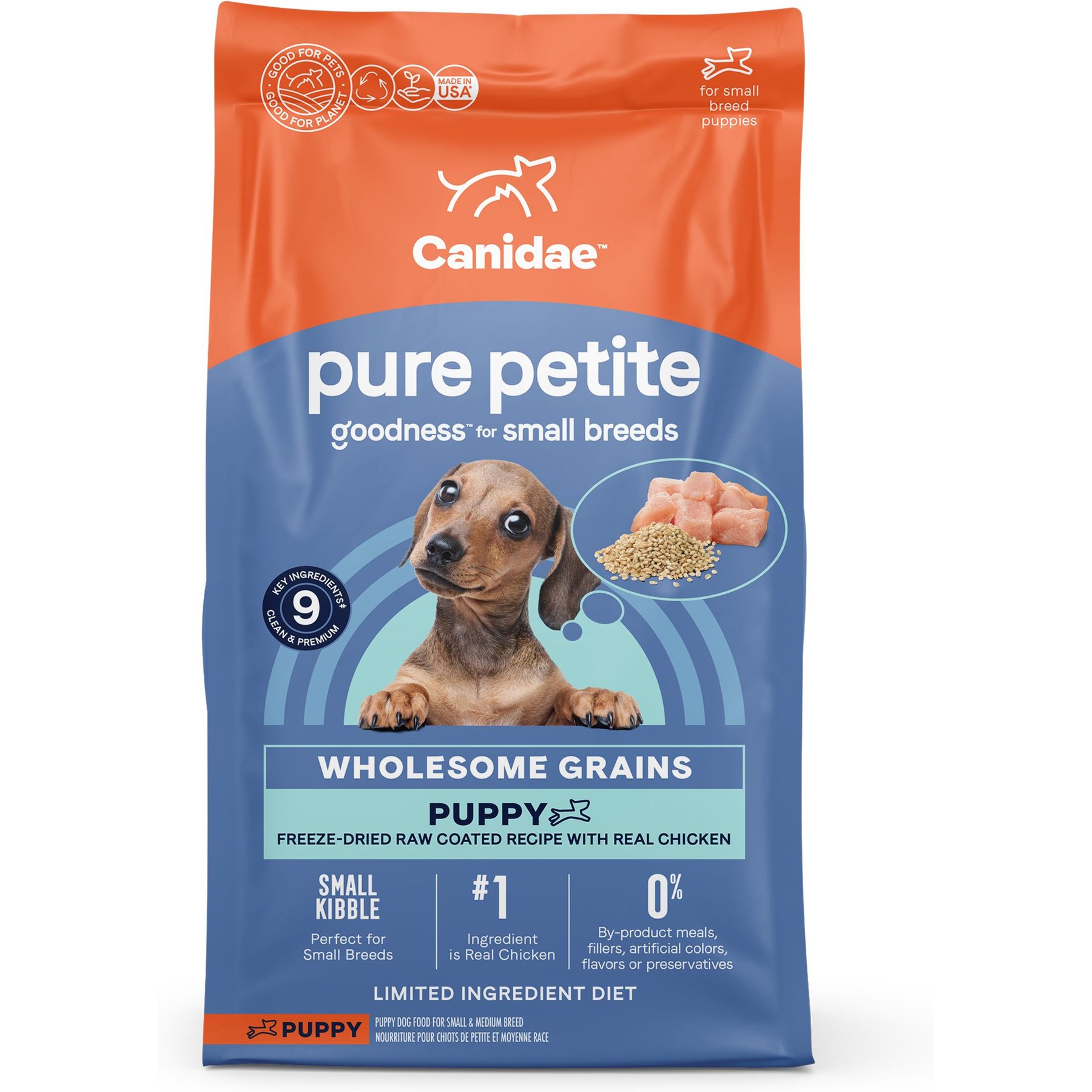 CANIDAE Pure Petite Premium Recipe Puppy Chicken & Wholesome Grains Dry Dog Food