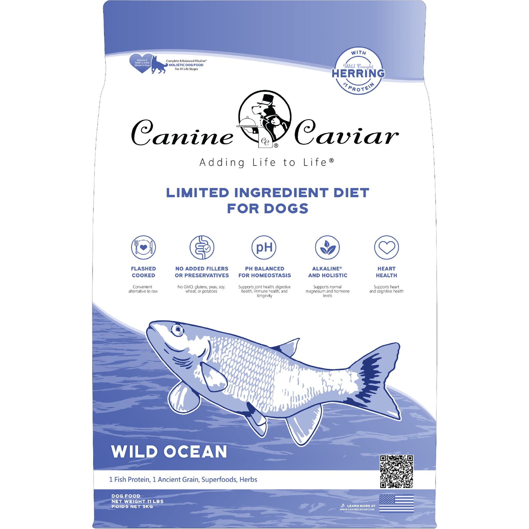 Canine Caviar Limited Ingredient Diet Wild Ocean Holistic Entrée All Life Stages Grain-Free Dry Dog Food