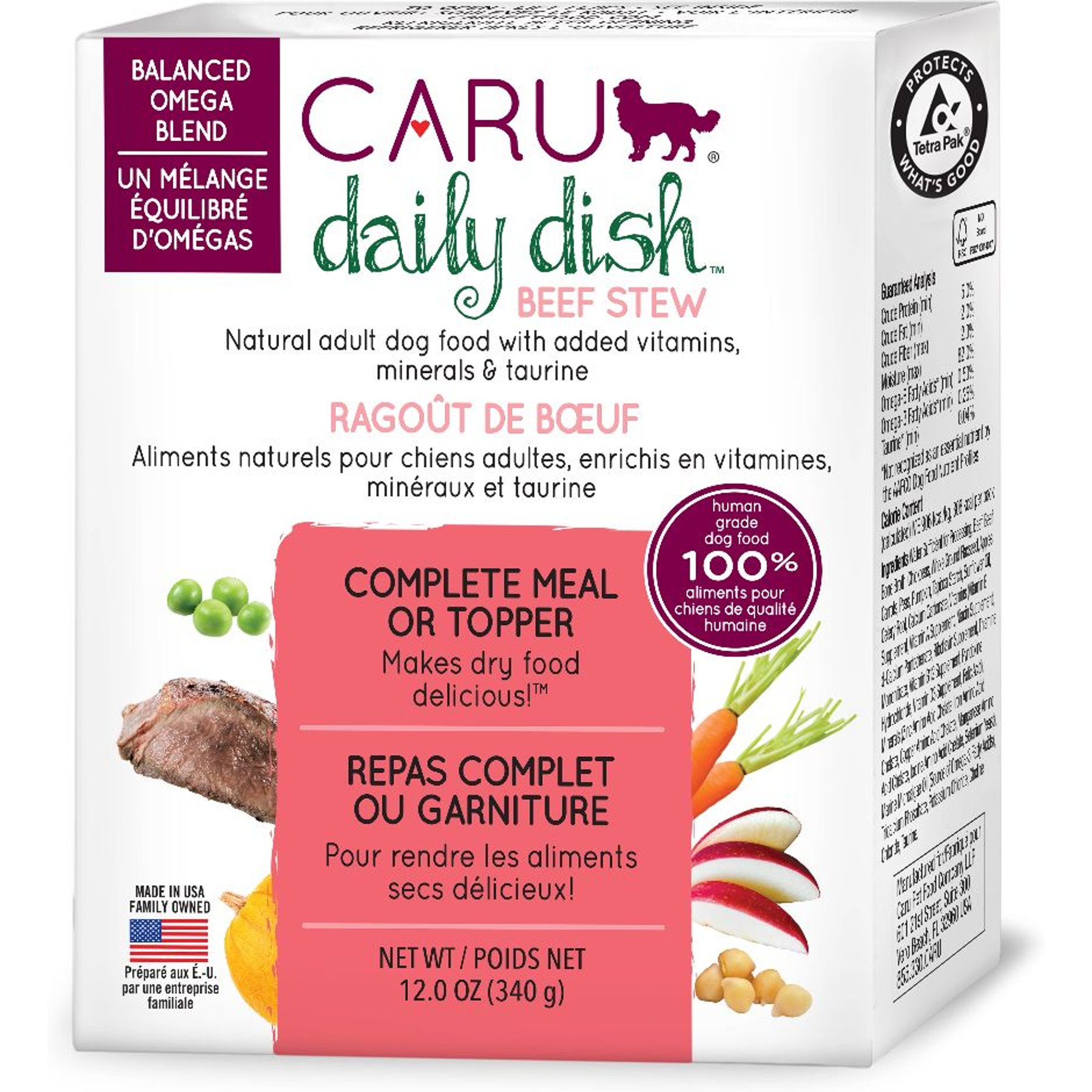 Caru Daily Dish Beef Stew Grain-Free Wet Dog Food